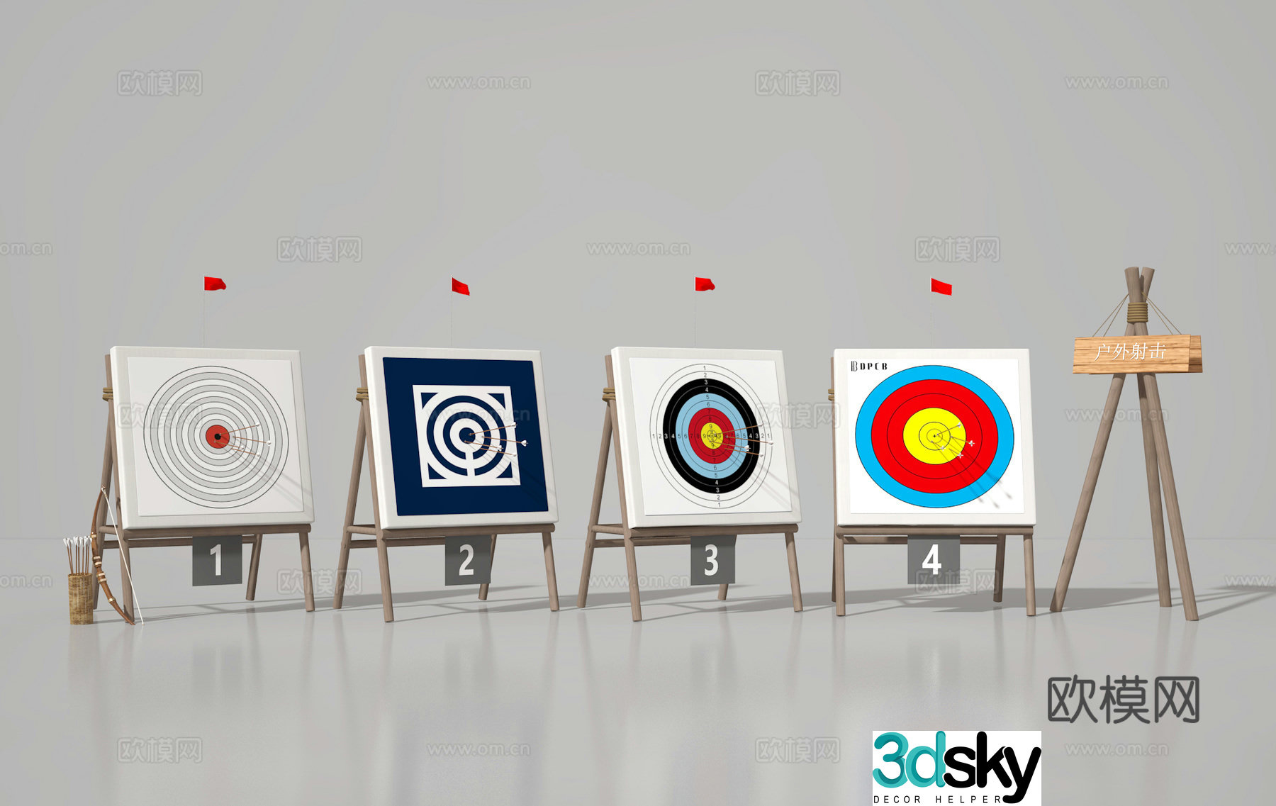 shooting target 3d model