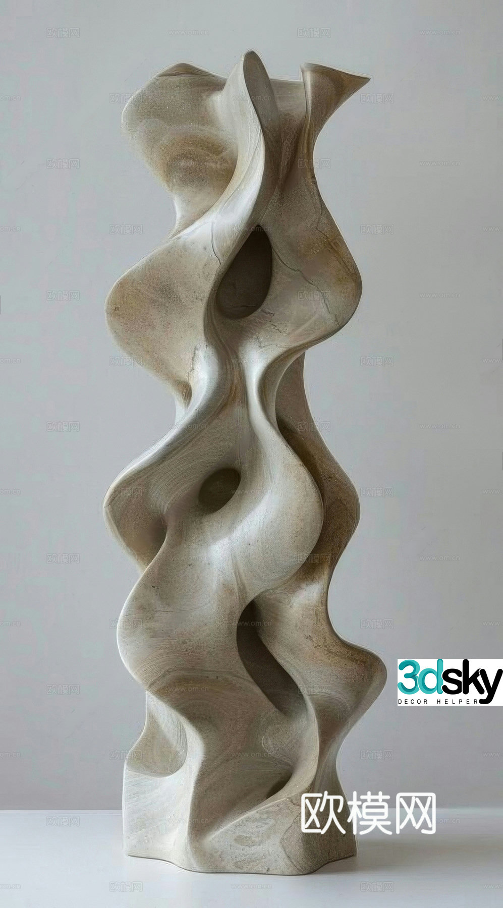 Modern minimalist art installation Modern sculpture ornaments Modern stone ornaments Special shape ornaments Abstract 3D model