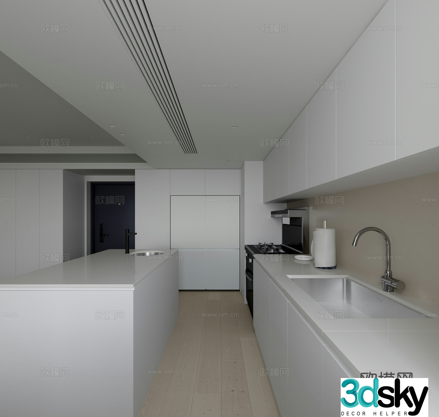 Modern kitchen 3d model