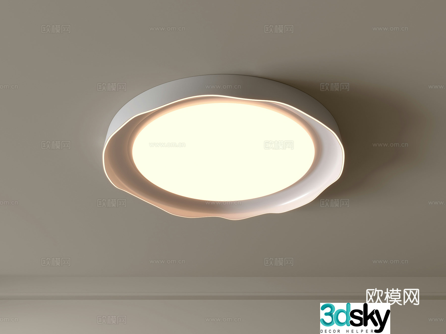 Modern ceiling lamp Geometric ceiling lamp Bedroom lamp Artistic shaped lamp Fashion living room lamp 3D model