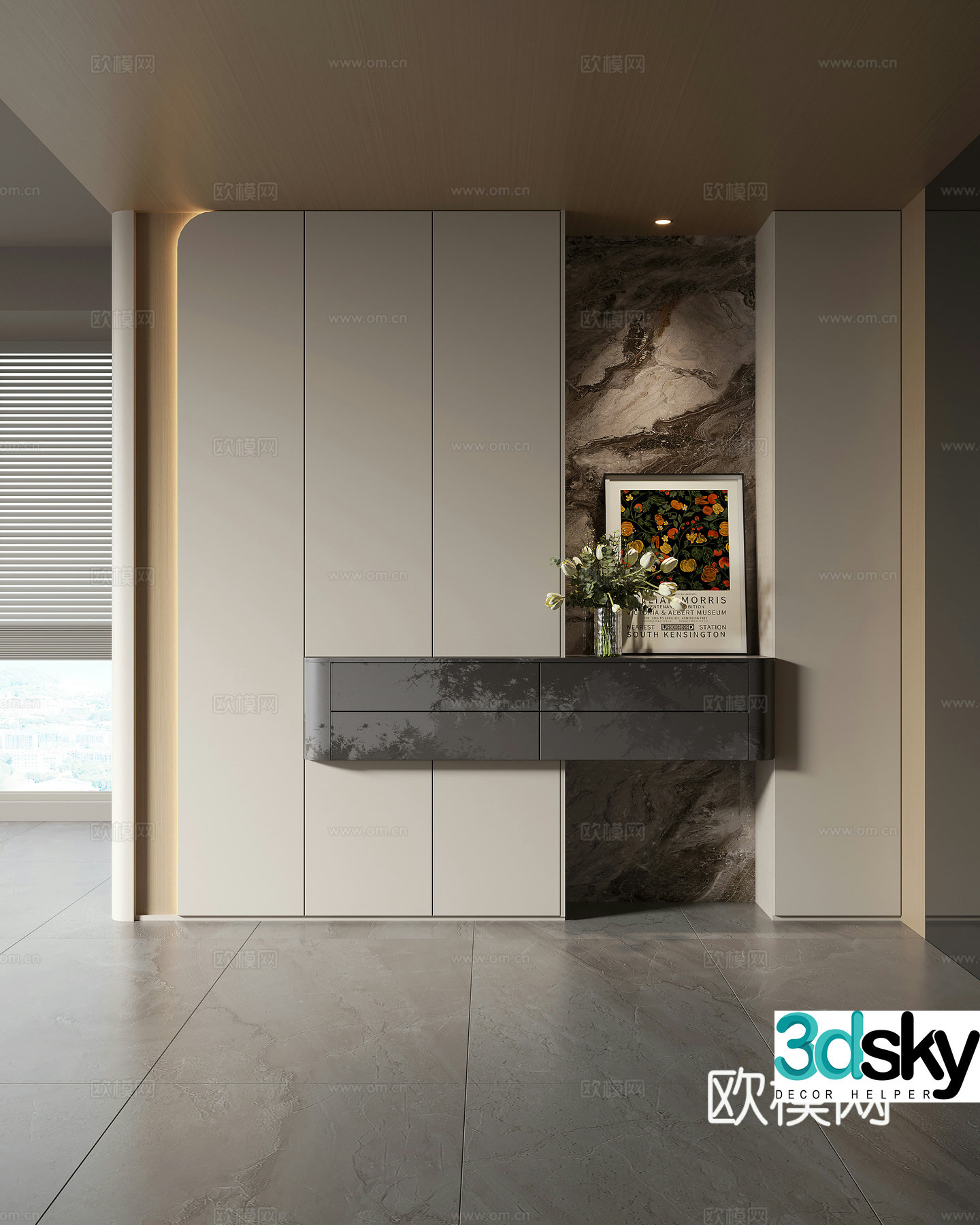 Modern entrance 3D model