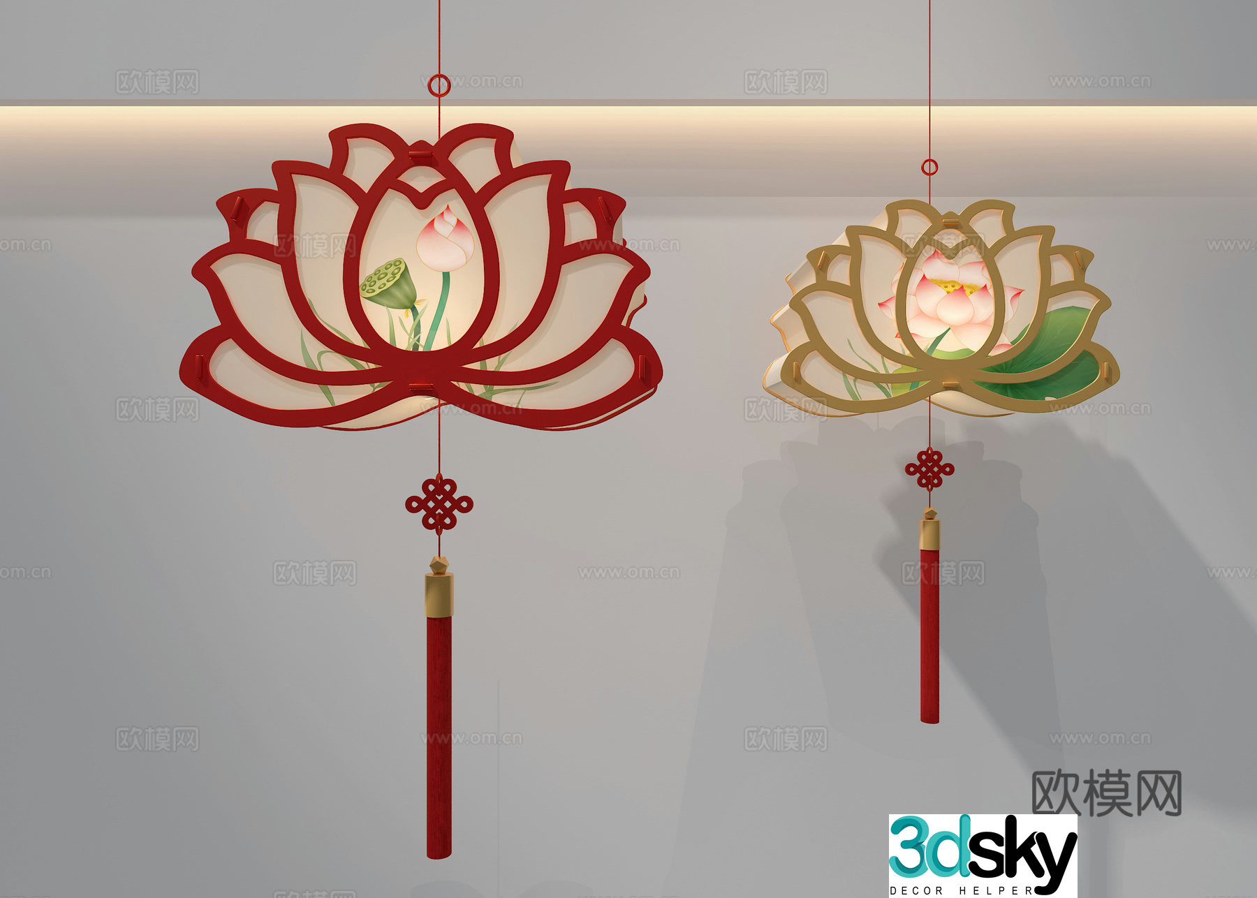 Lotus Lantern 3d model
