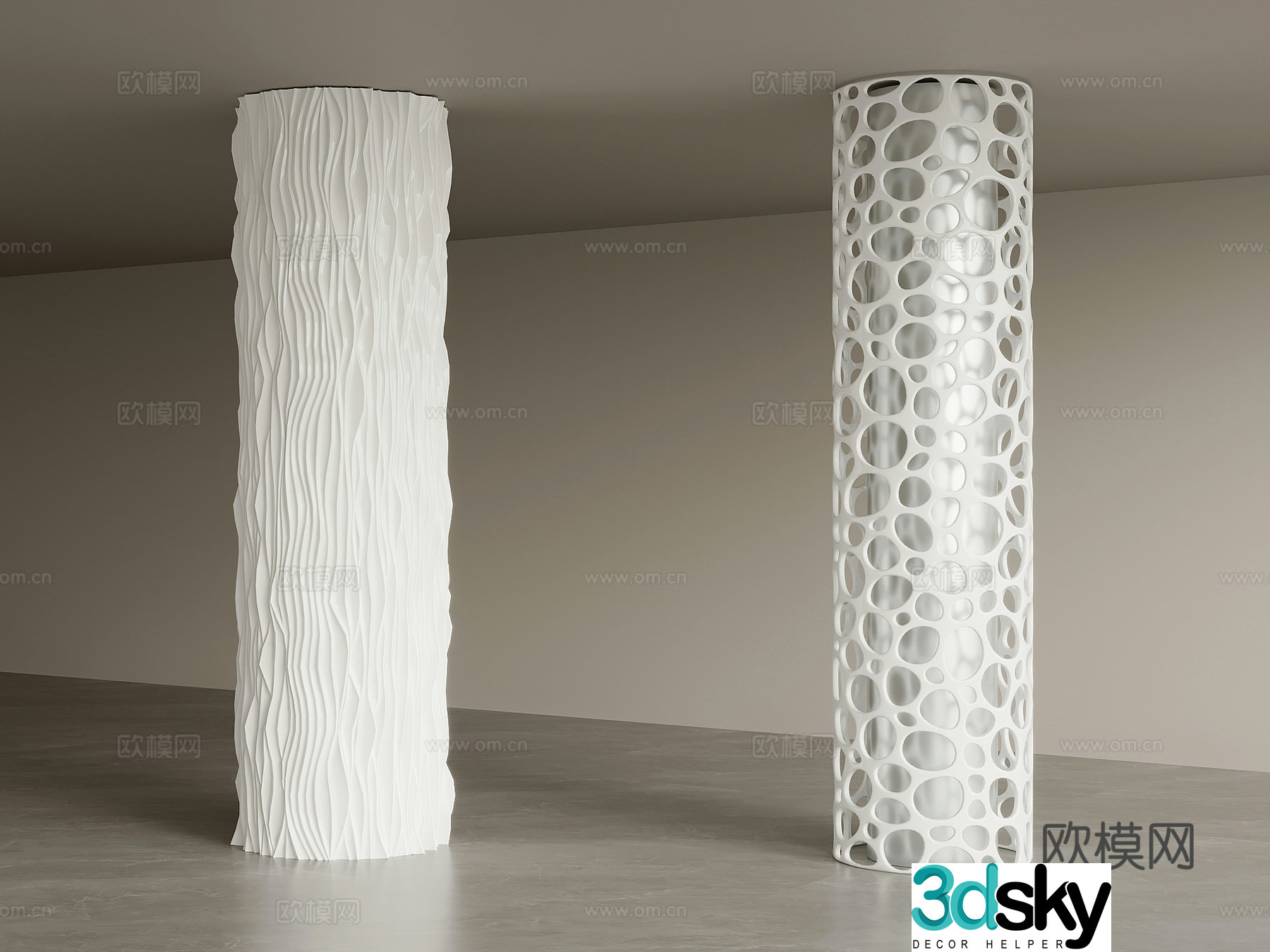 Column Modern shaped column Decorative column 3D model