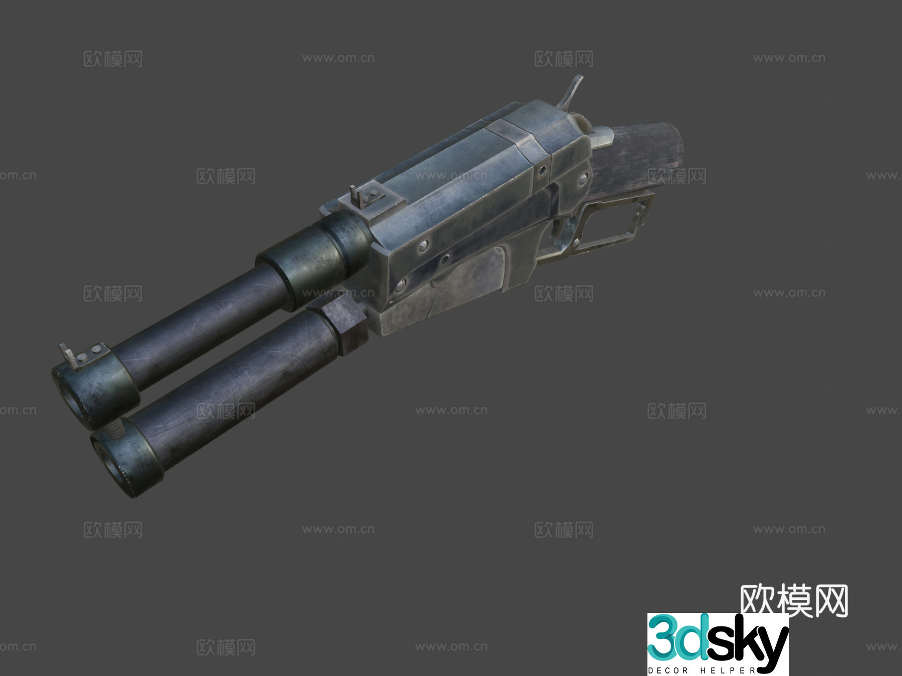 Post-apocalyptic firearm 3d model
