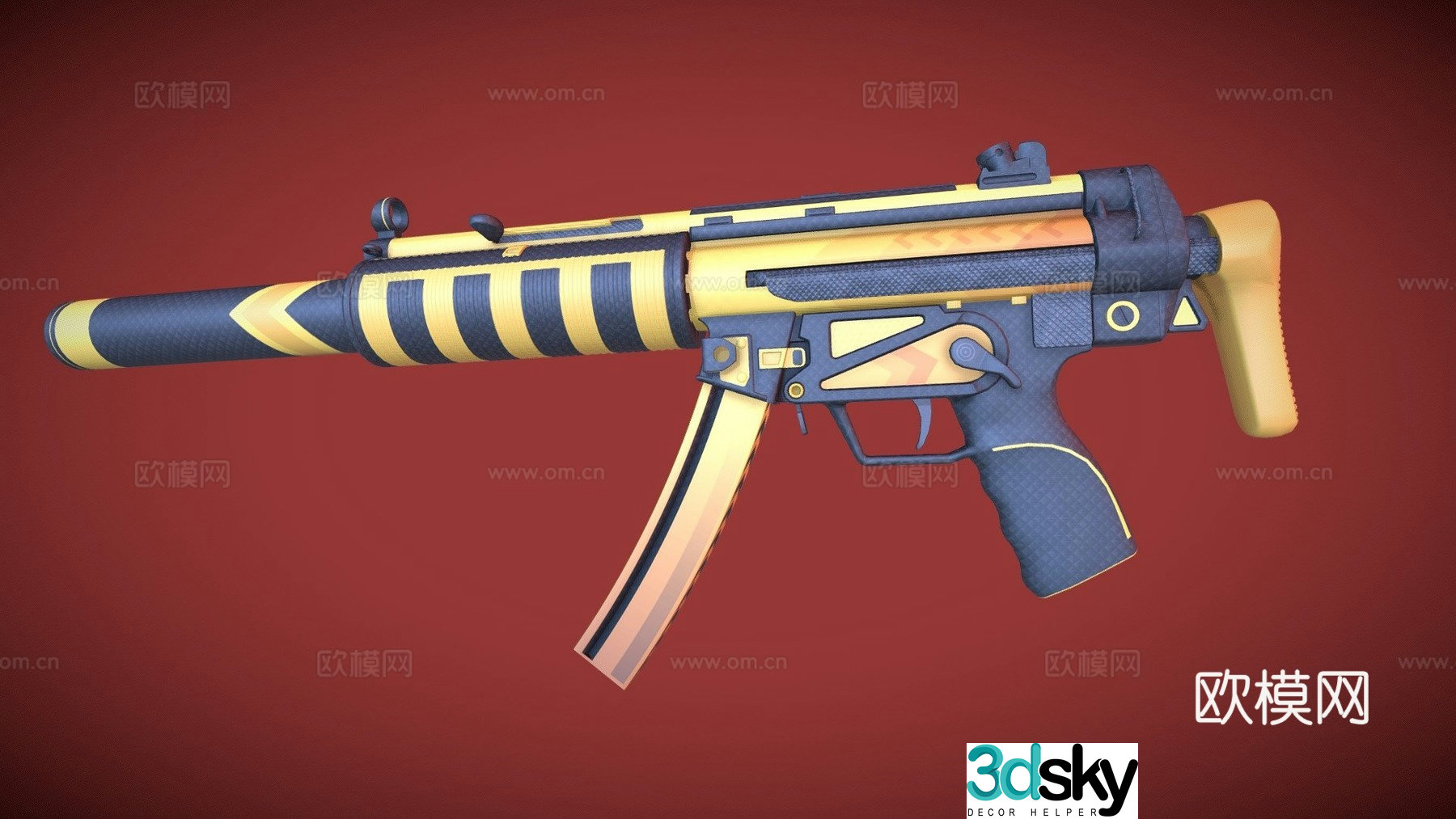 MP5SD-Wasp Edition 3d model