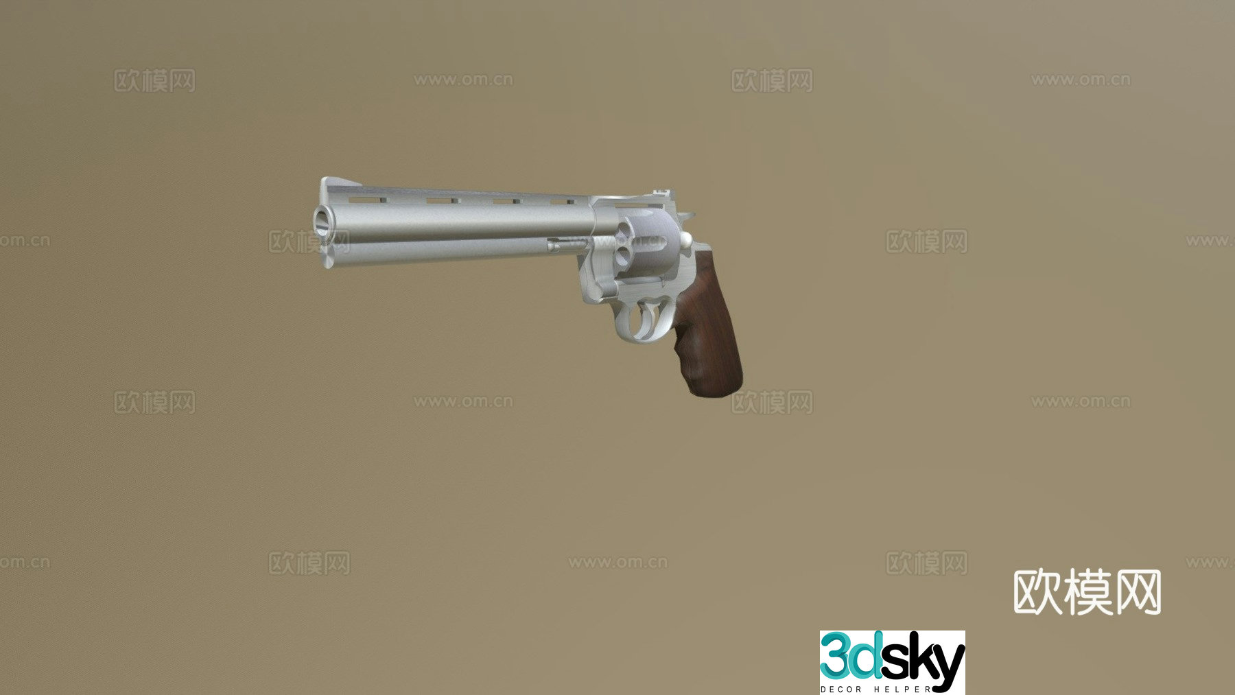 revolver 3d model