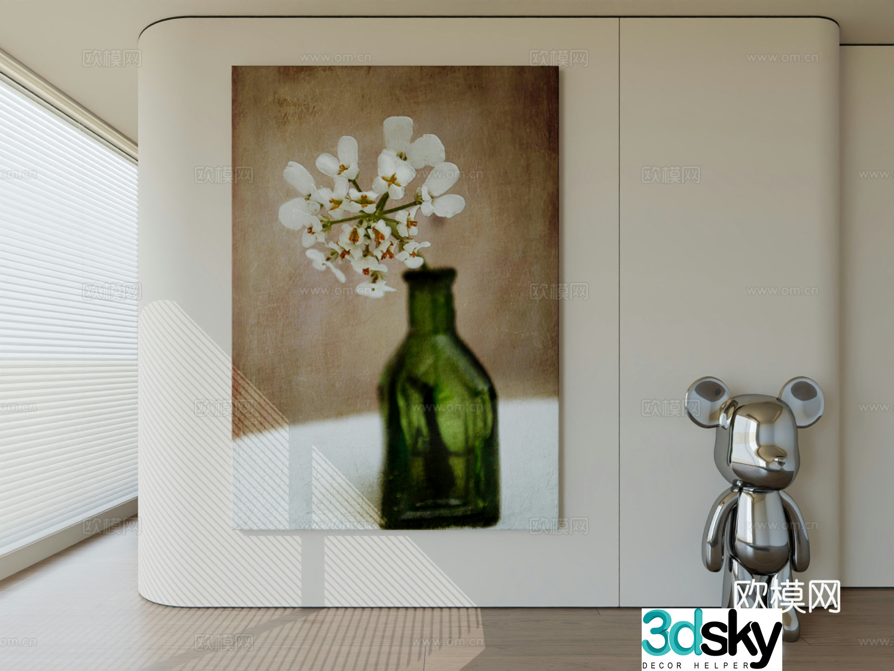 Modern minimalist hanging painting abstract art hanging painting 3d model