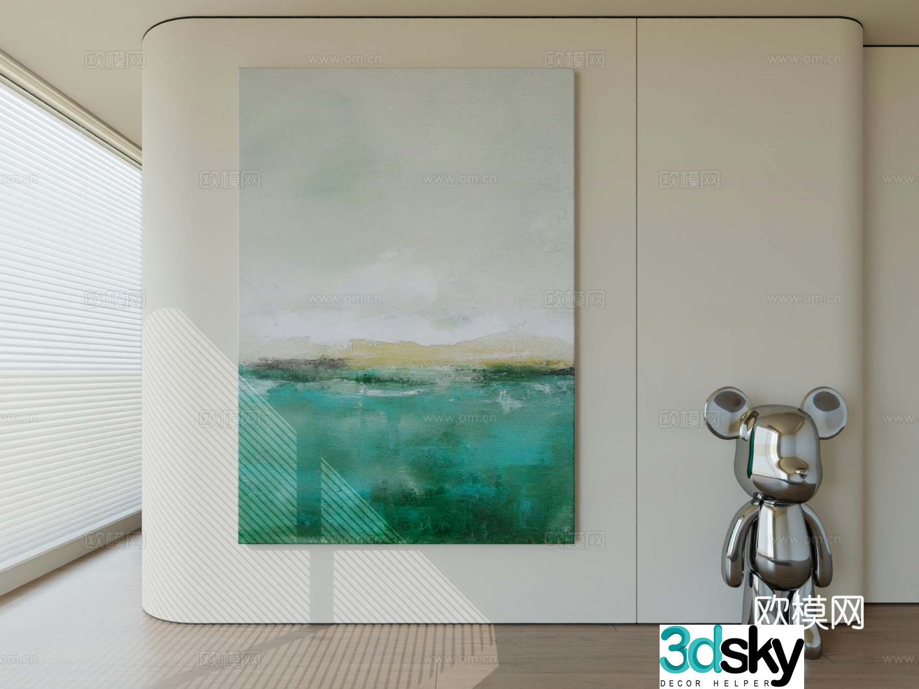 Modern minimalist hanging painting abstract art hanging painting 3d model