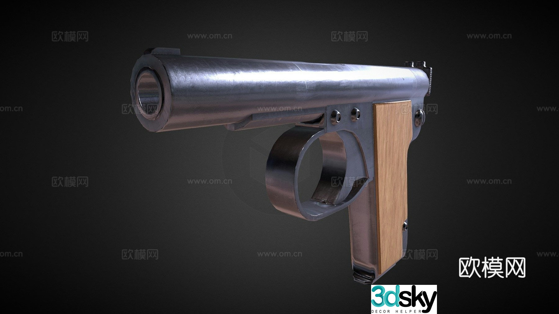 People's Pistol 3d model