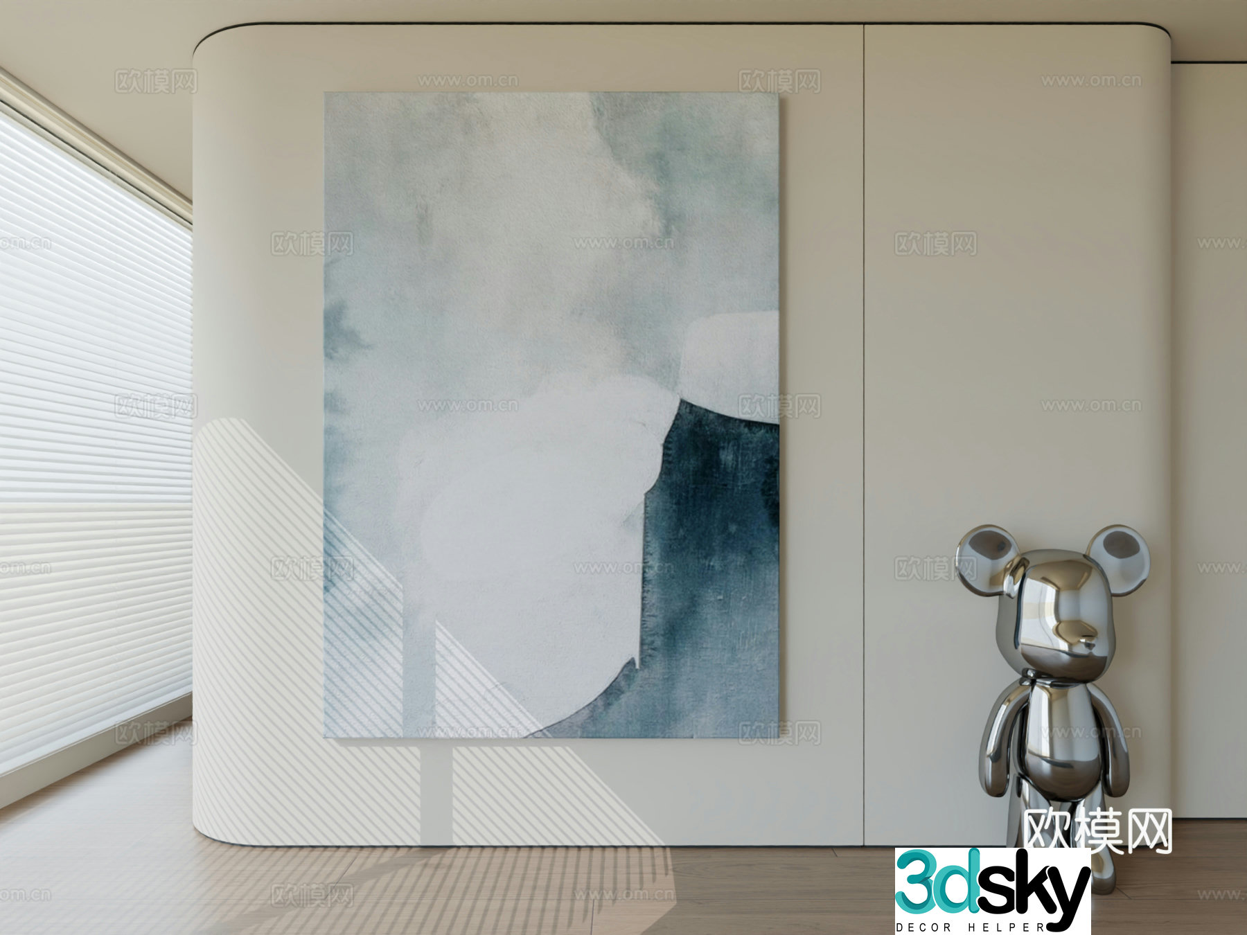 Modern minimalist hanging painting abstract art hanging painting 3d model
