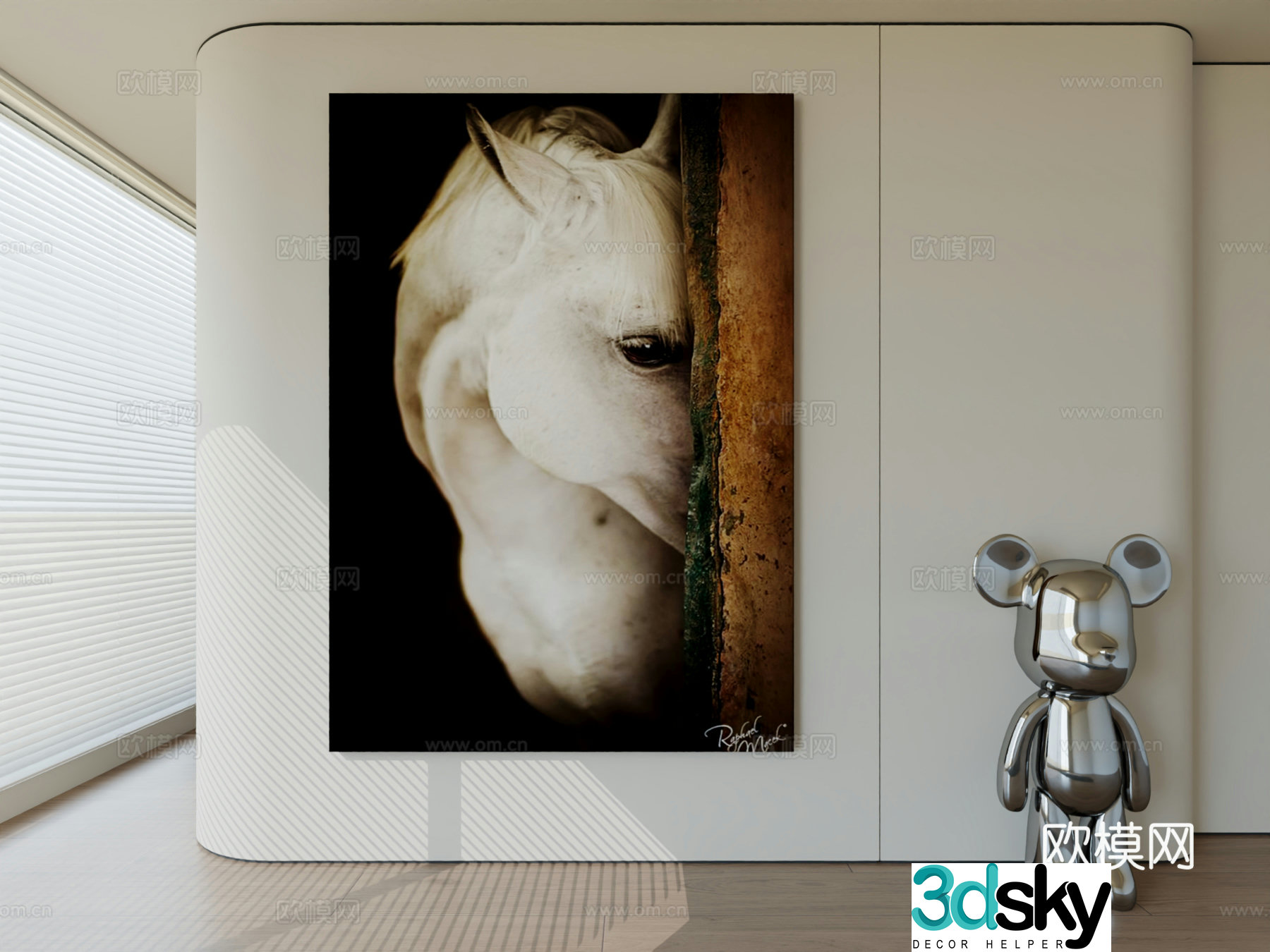 Modern minimalist hanging painting abstract art hanging painting 3d model