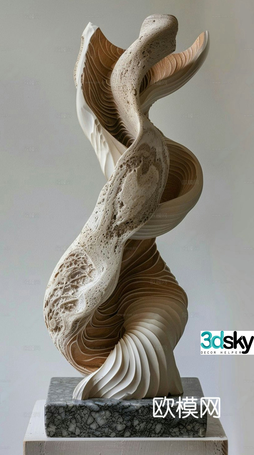 Modern art installation Sculpture ornaments Minimalist art installation Modern wooden ornaments Special ornaments 3D model
