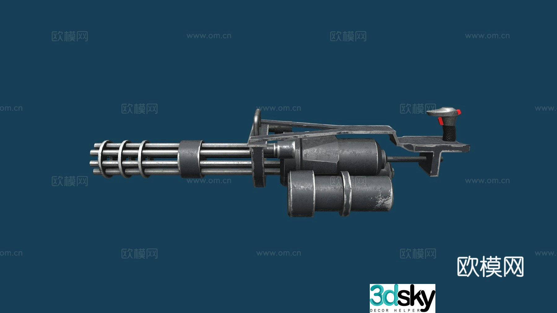 mini gun 3d model