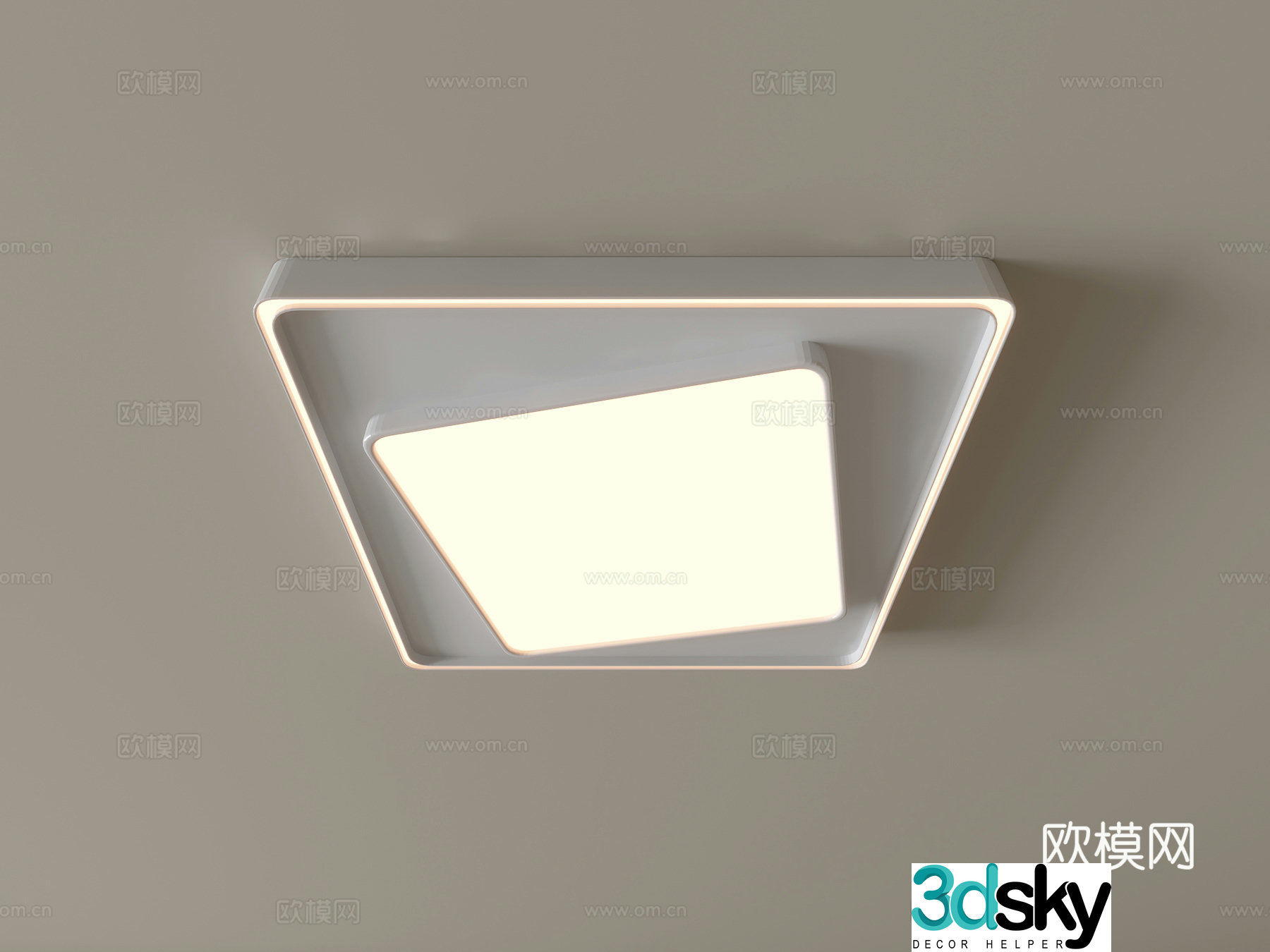 Modern ceiling lamp Geometric ceiling lamp Bedroom lamp Artistic shaped lamp Fashion living room lamp 3D model