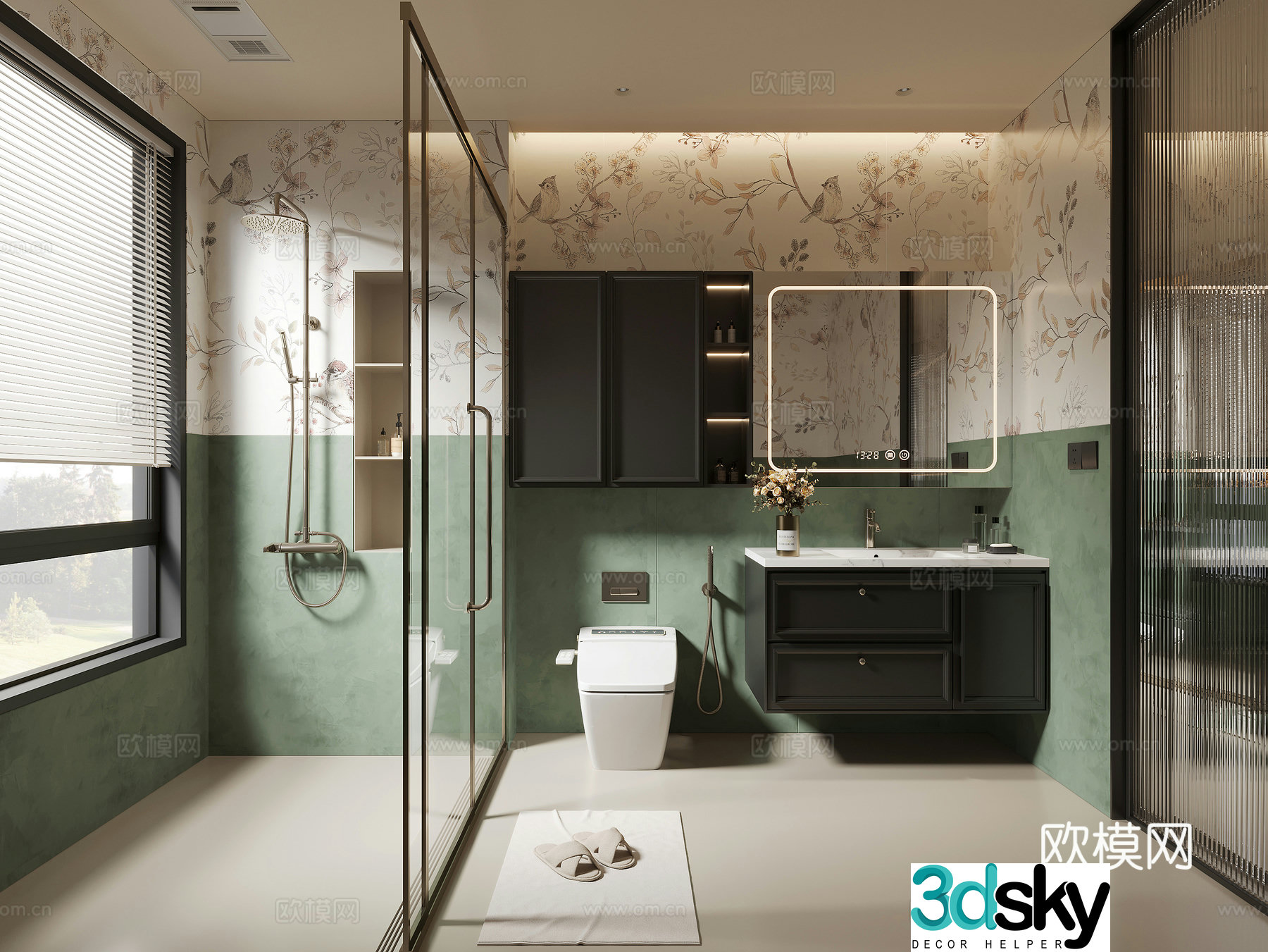 French bathroom 3d model