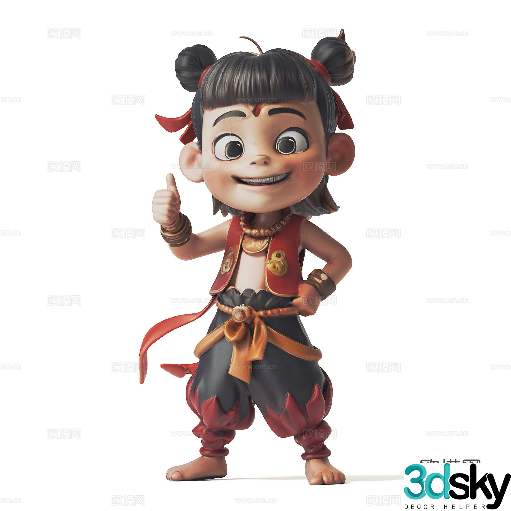 Modern Nezha ornament 3D model
