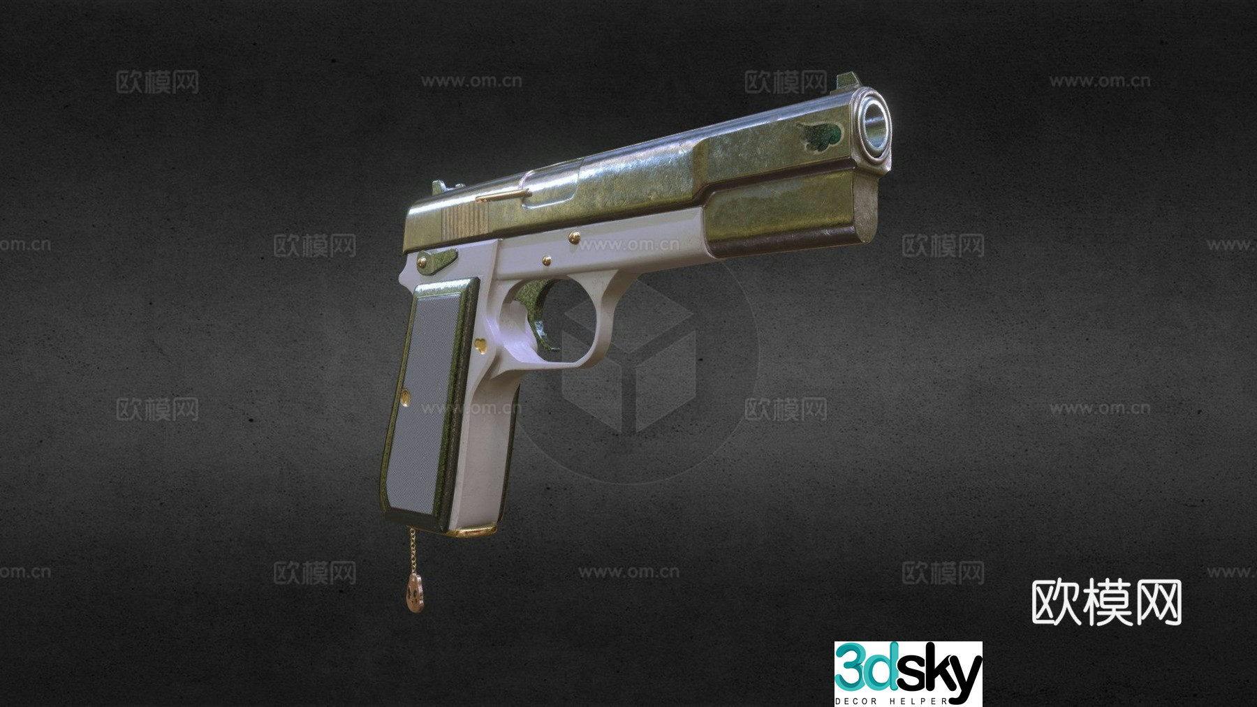 Browning Hi-Power Pistol 3d model