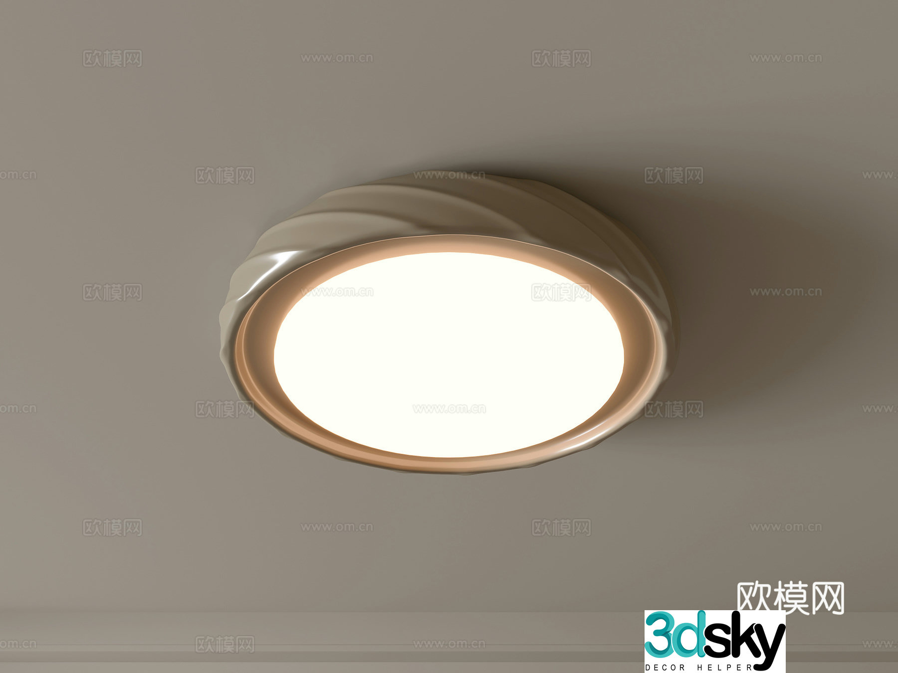 Modern ceiling lamp Geometric ceiling lamp Bedroom lamp Artistic shaped lamp Fashion living room lamp 3D model
