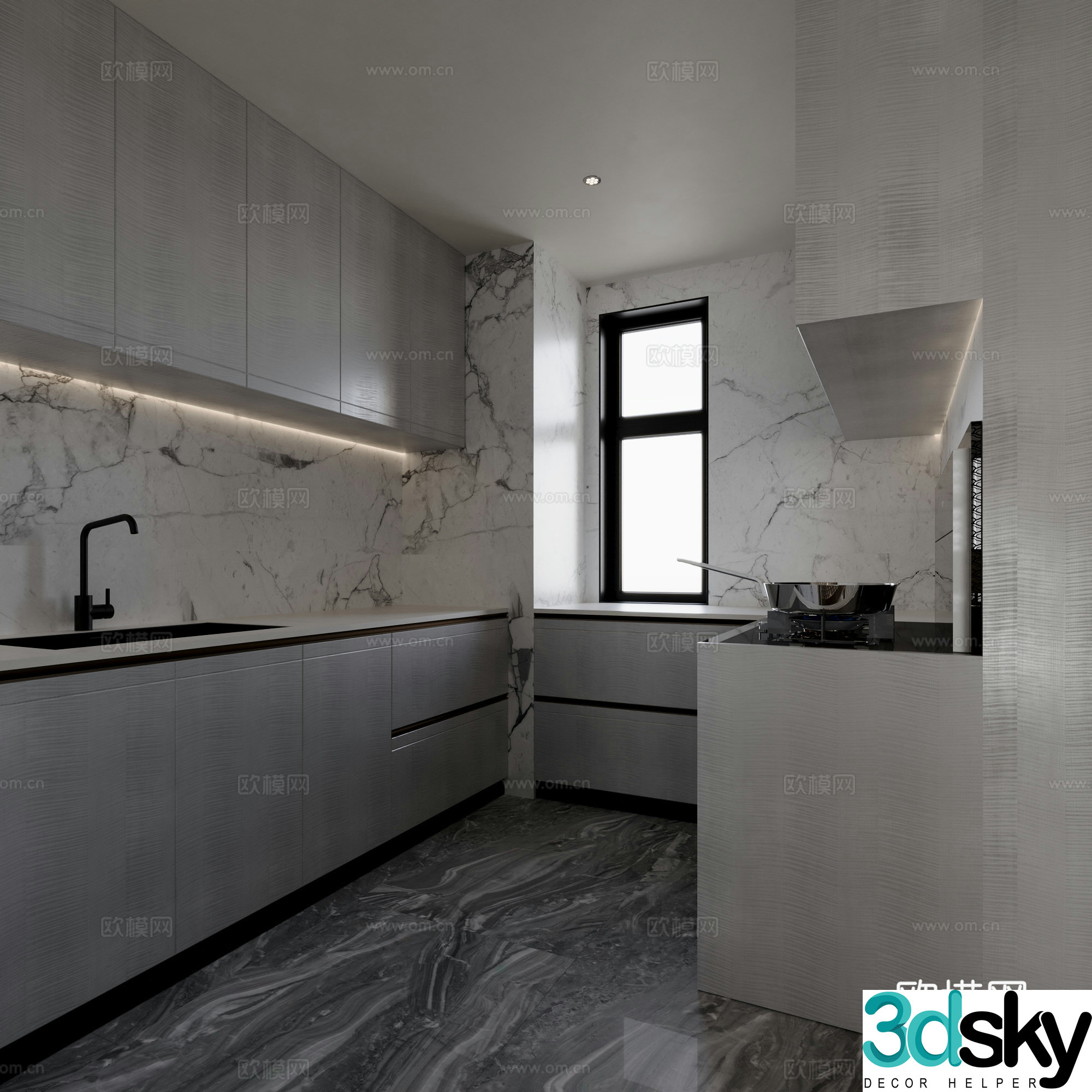 Modern kitchen 3d model