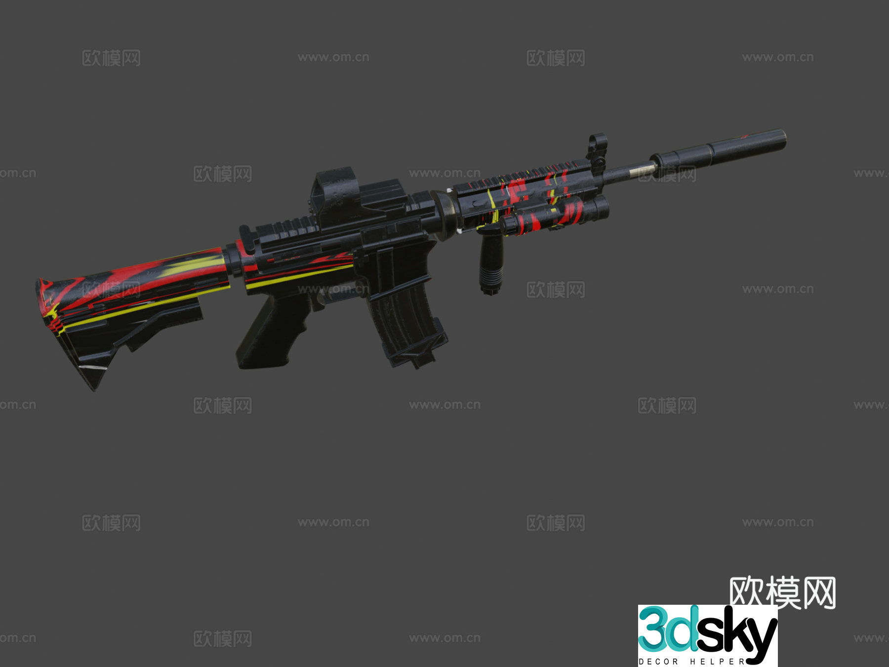 M4A1 Dragon Legend 3d model