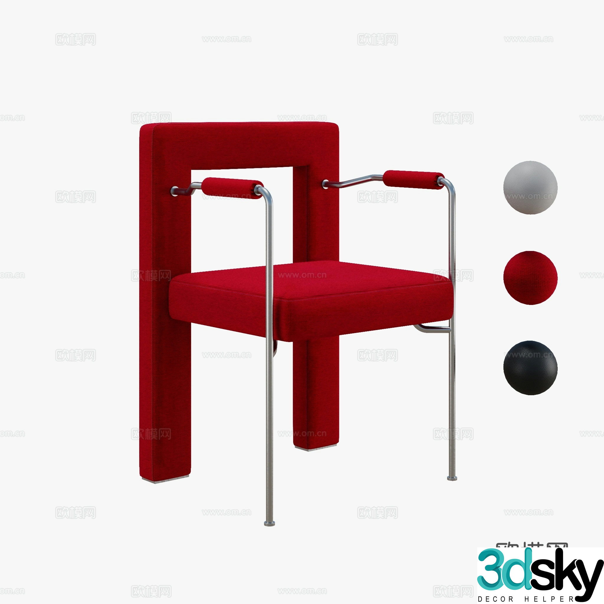 Deyi Rose Dining Chair Dining Chair 3D Model
