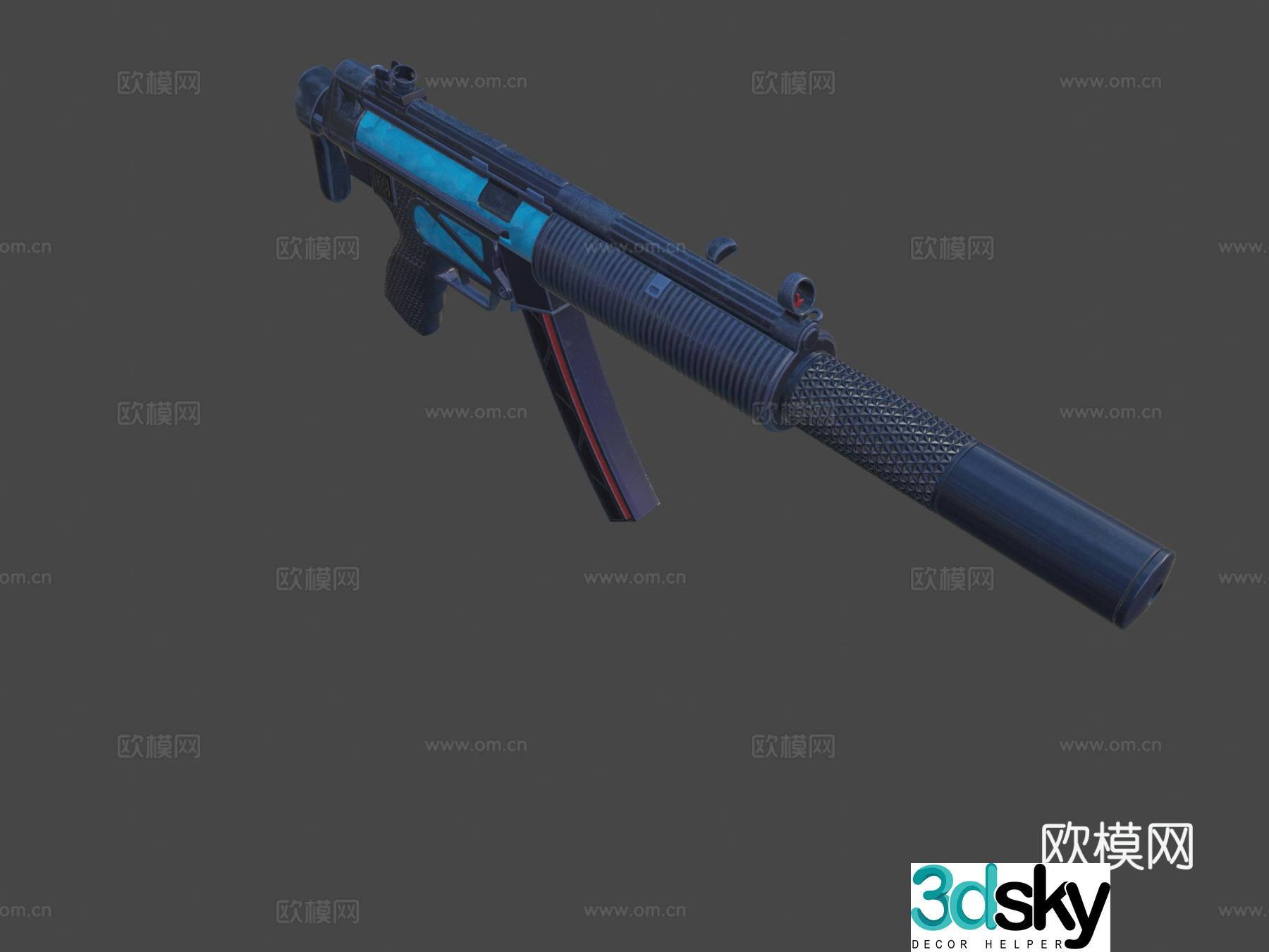 MP5-SD-Azurite 3d model