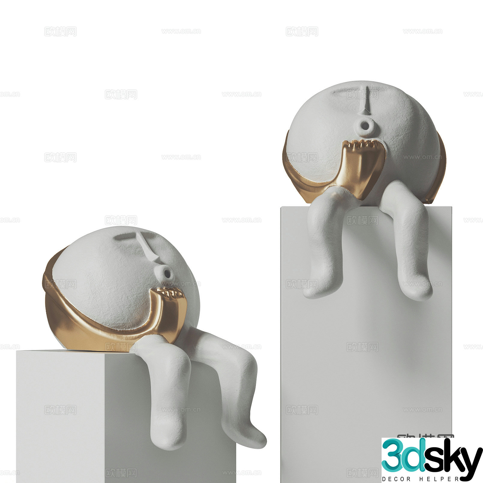 Modern stylish ornaments 3d model