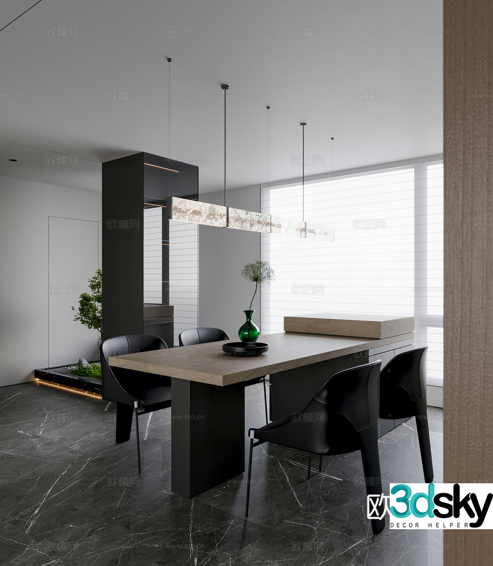 Modern Italian restaurant 3d model