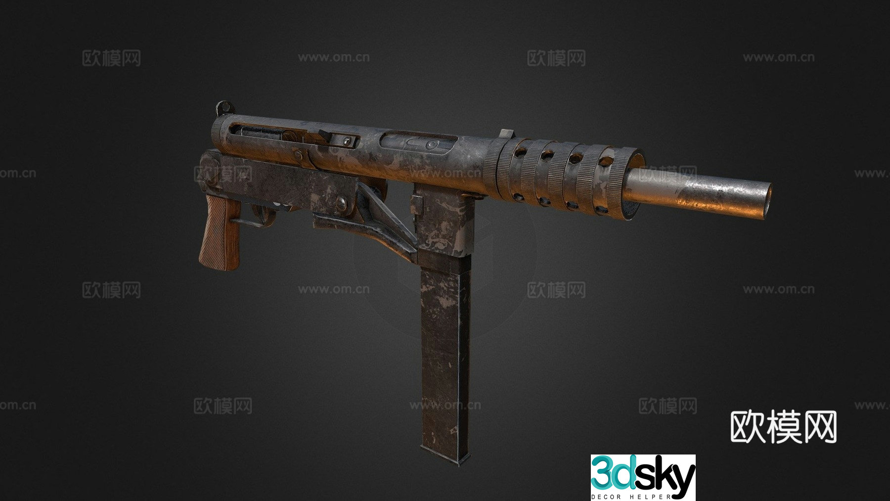 Lightning submachine gun 3d model