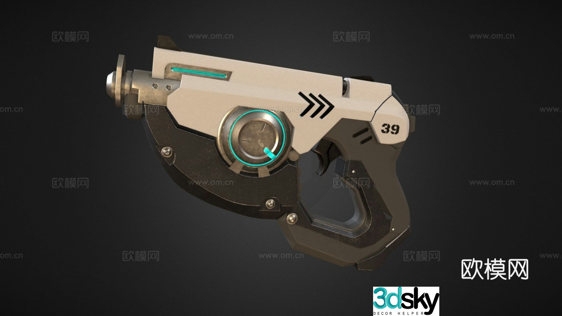 Tracker's gun 3d model