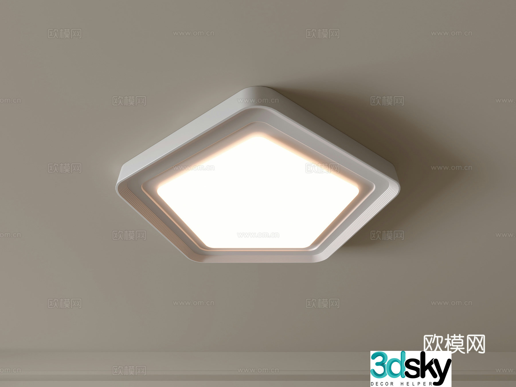 Modern ceiling lamp Geometric ceiling lamp Bedroom lamp Artistic shaped lamp Fashion living room lamp 3D model