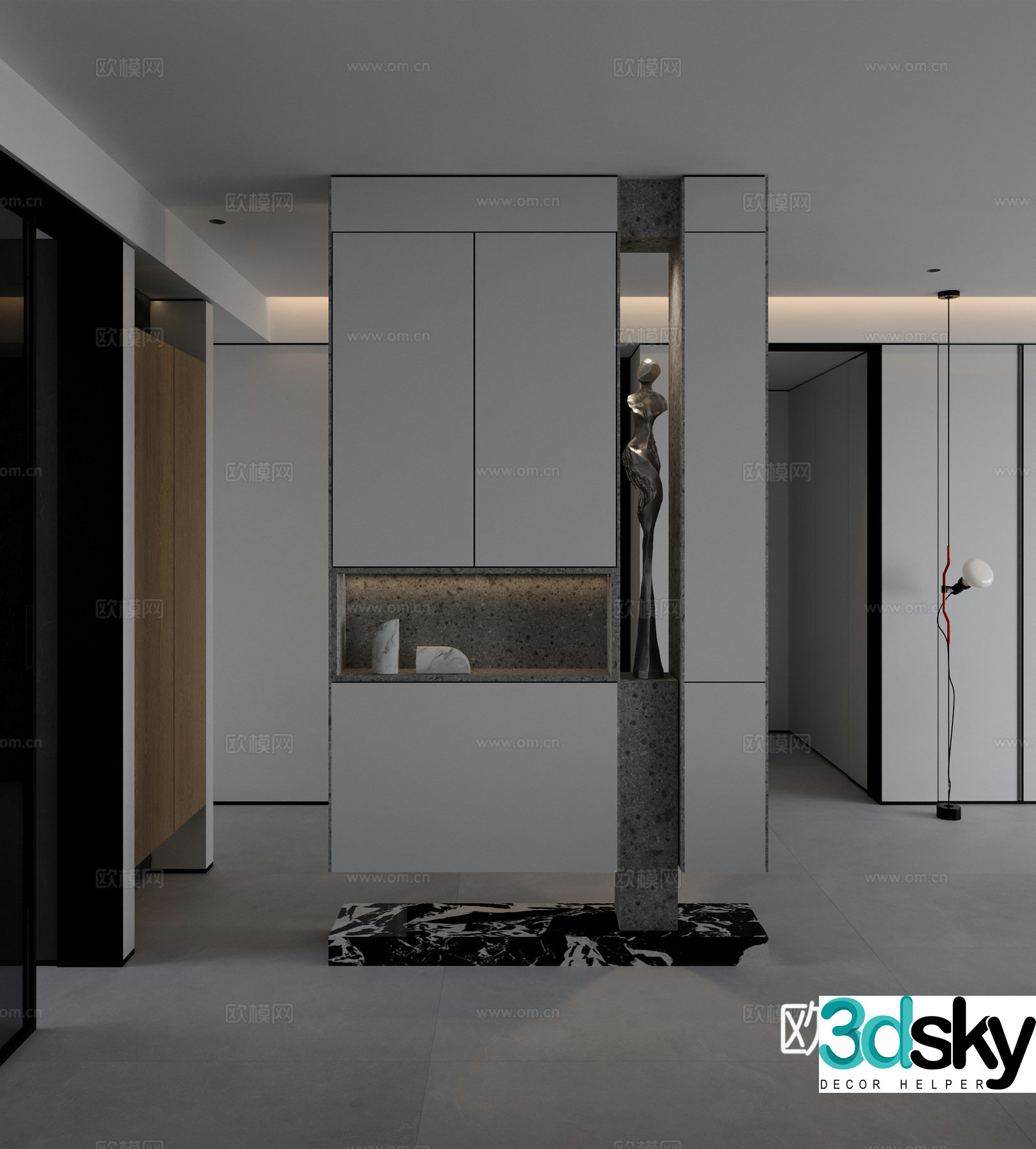 Modern entrance hallway 3D model