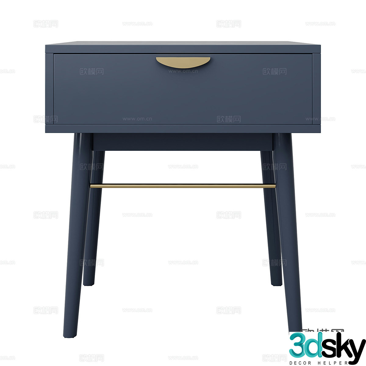 New Chinese style light luxury bedside table 3D model