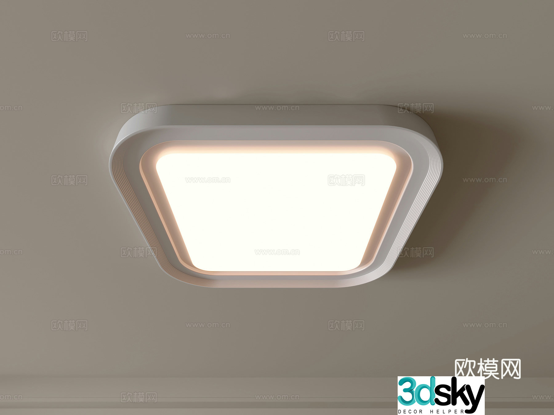 Modern ceiling lamp Geometric ceiling lamp Bedroom lamp Artistic shaped lamp Fashion living room lamp 3D model