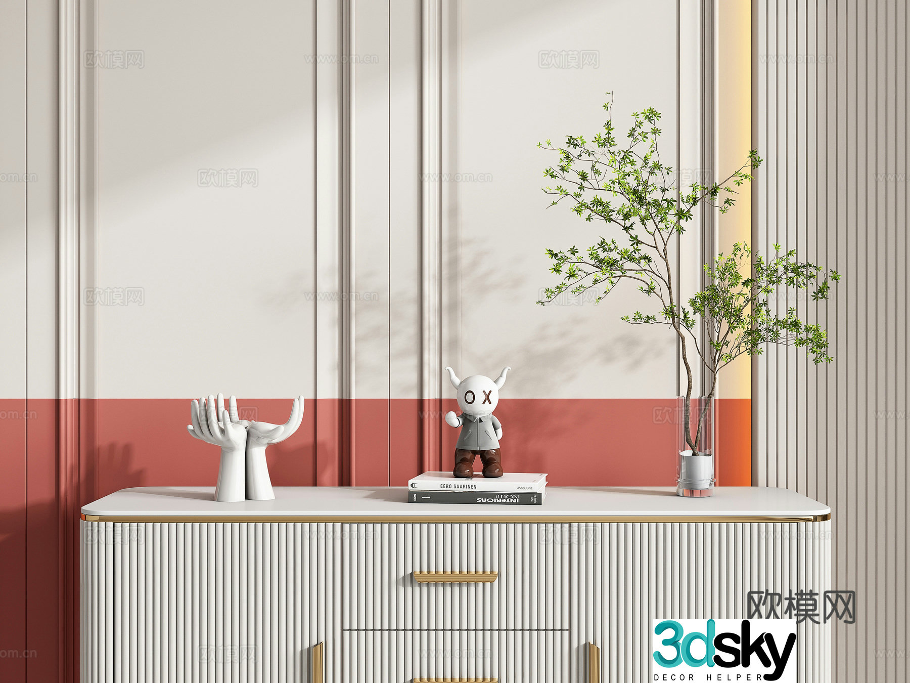 Modern jewelry ornaments 3d model