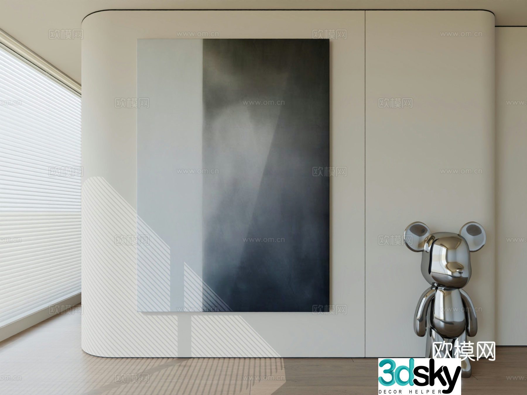 Modern minimalist hanging painting abstract art hanging painting 3d model