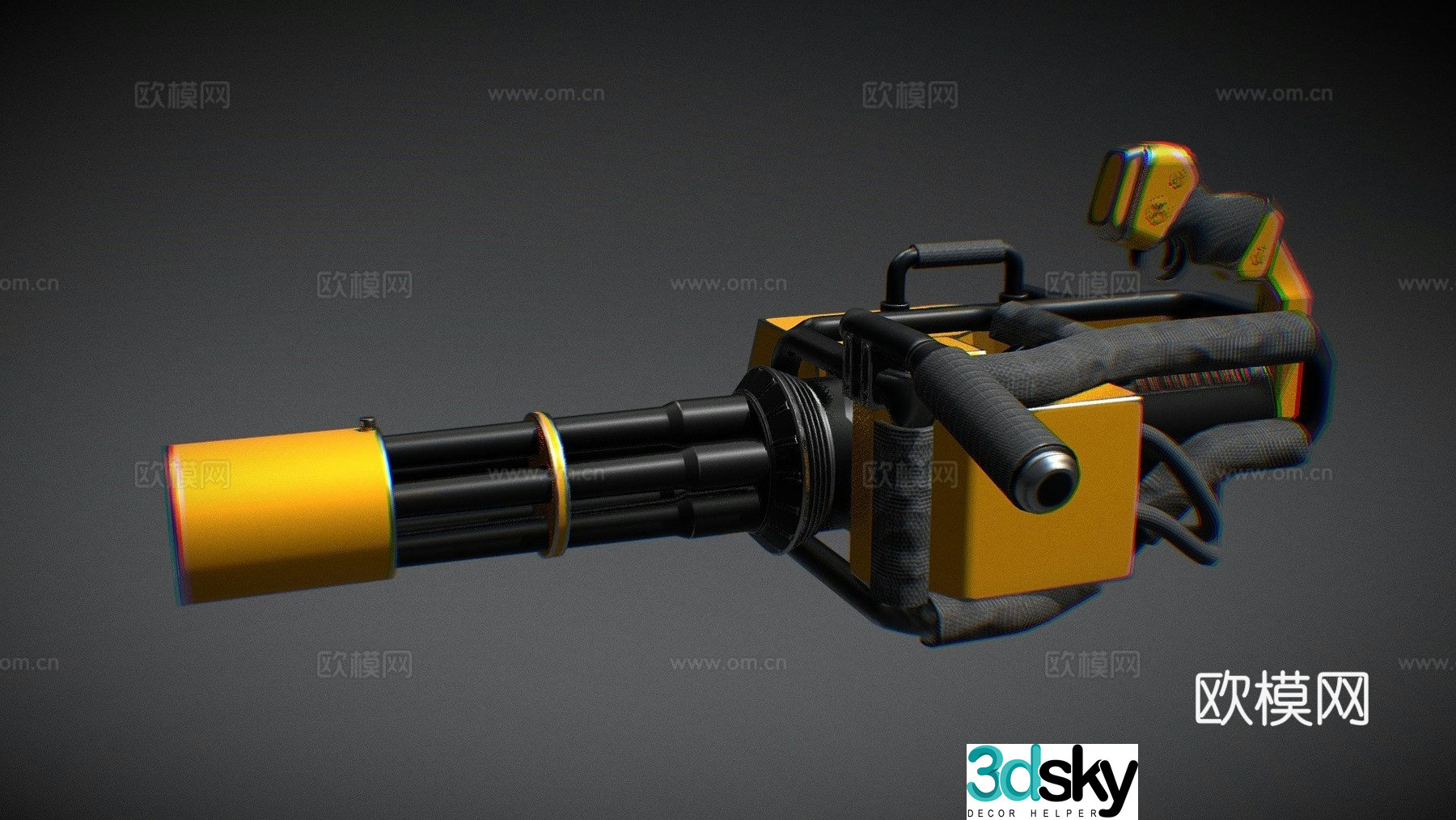 Handheld mini cannon 3d model