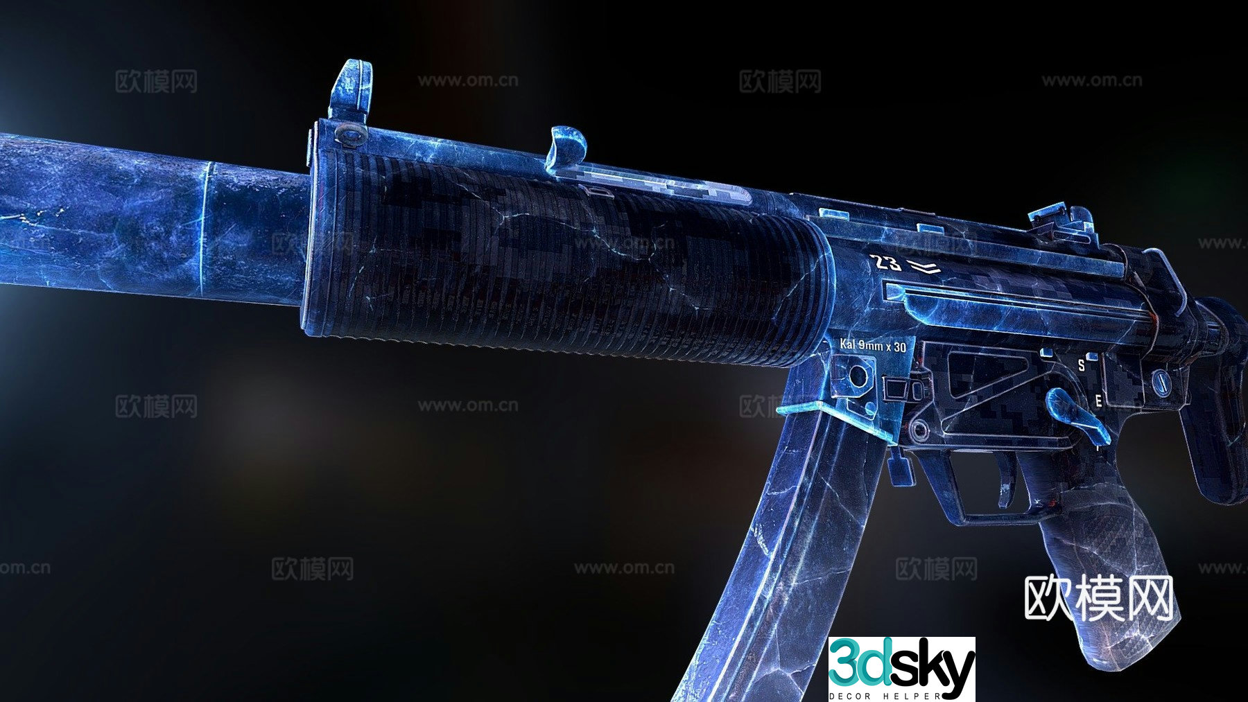 MP5SD-frostbite 3d model