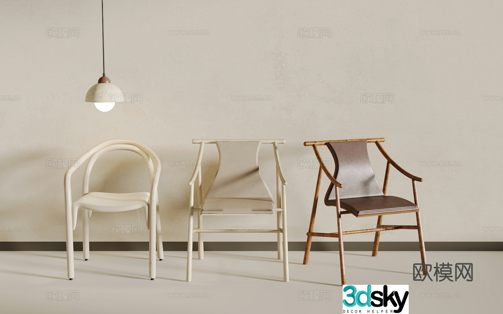 Modern single chair 3d model