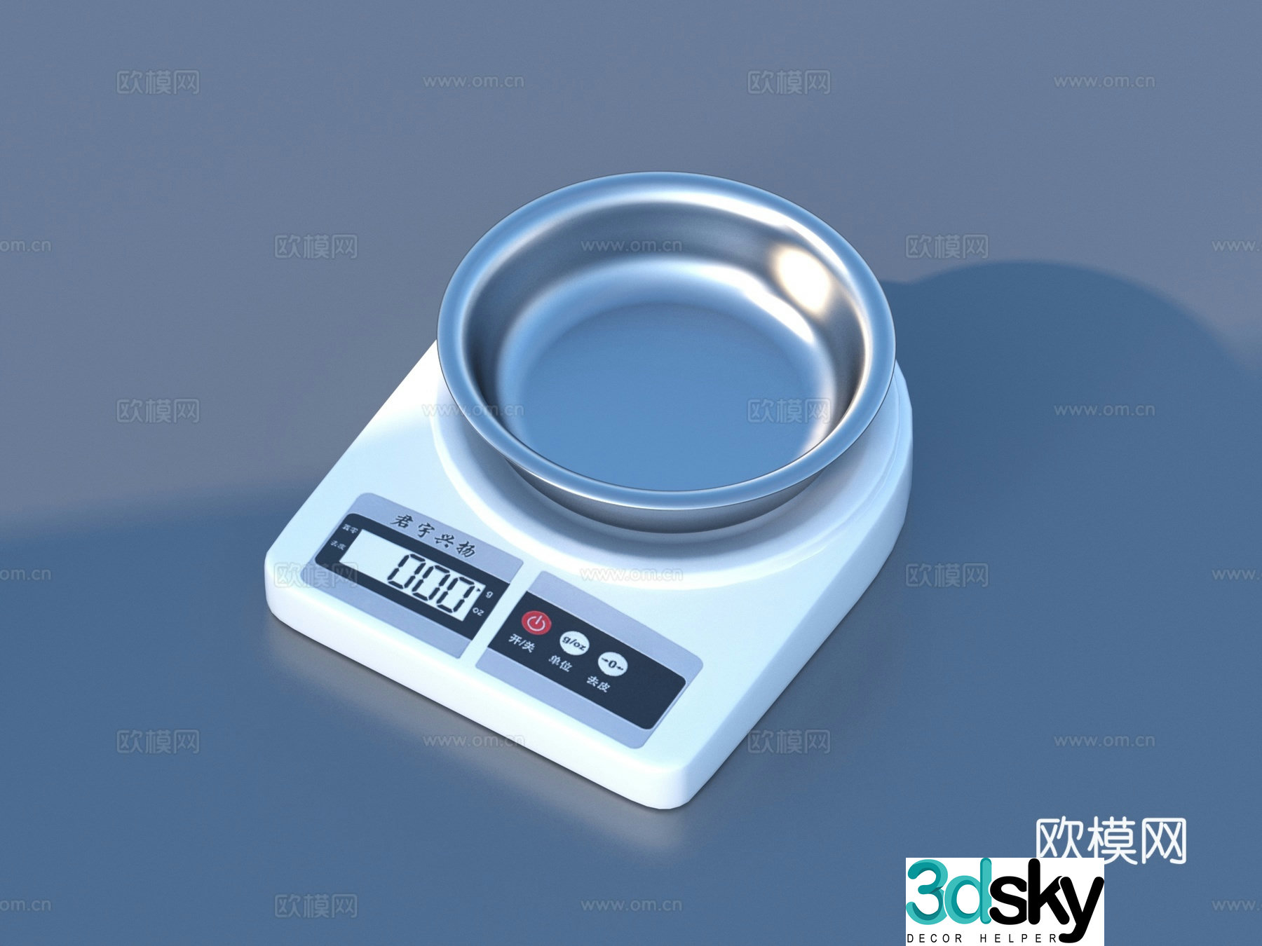 Electronic scale Supermarket supplies 3D model