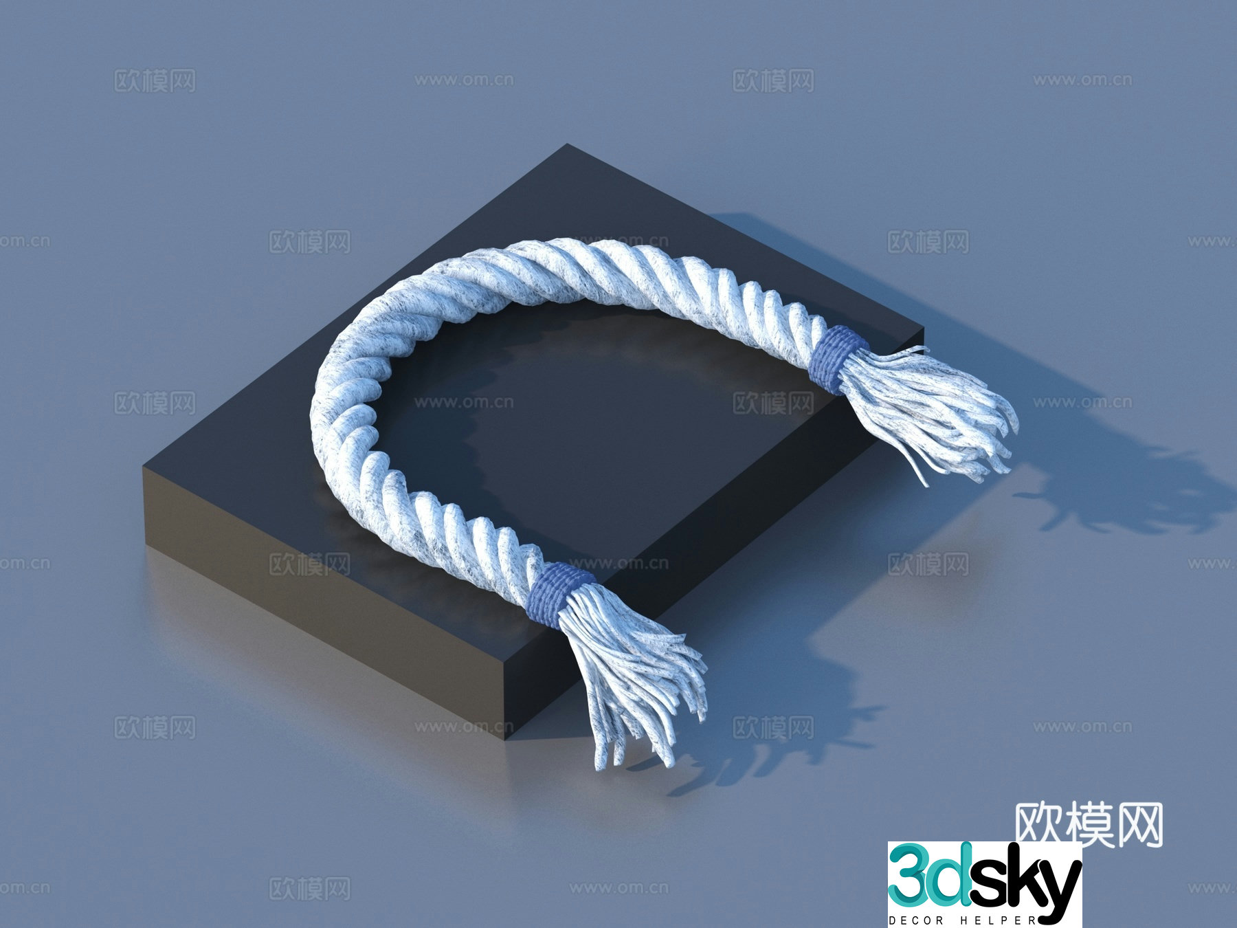 Rope knot hemp rope daily necessities 3d model