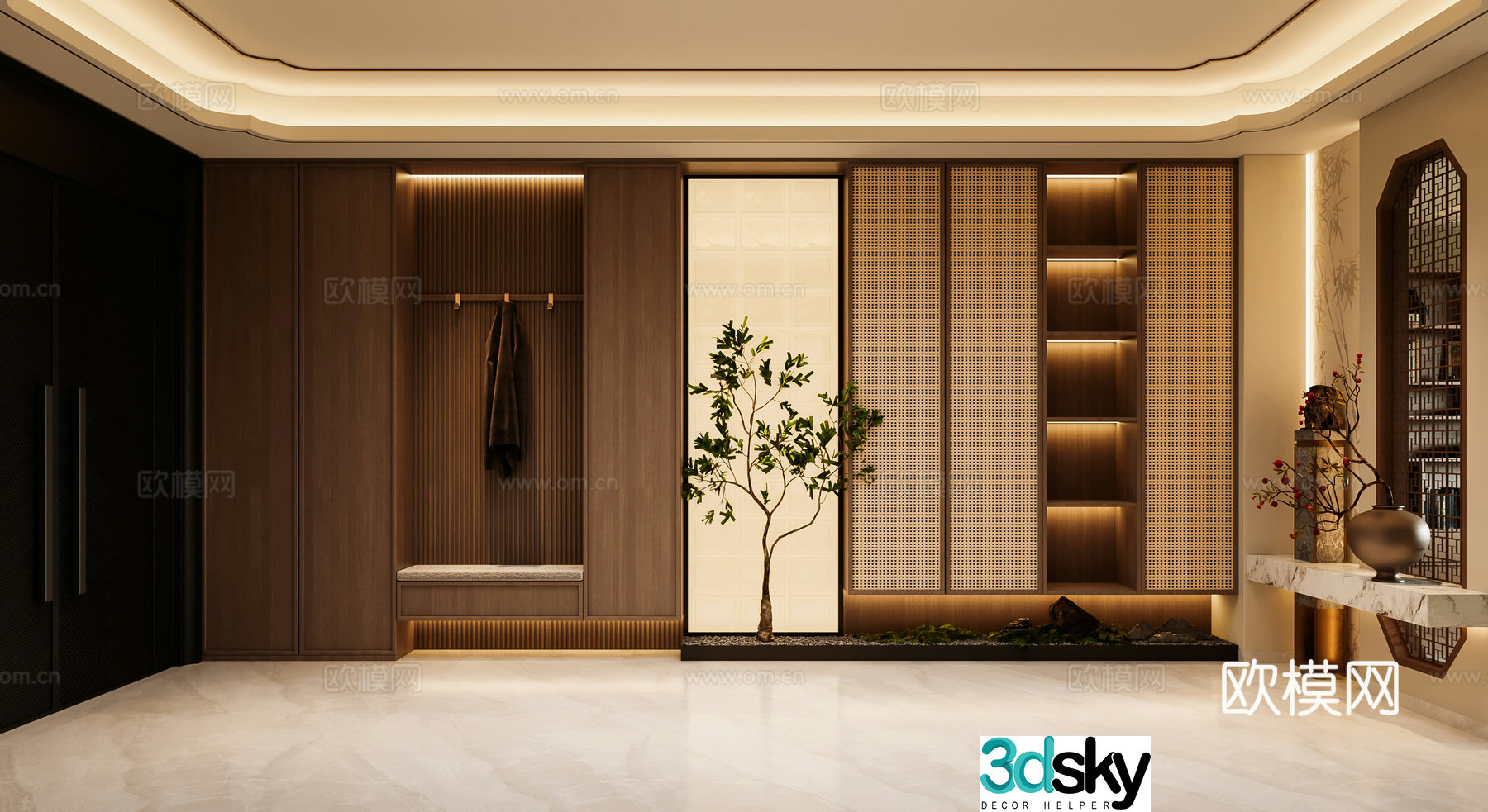 Song’s aesthetics shoe cabinet entrance 3D model