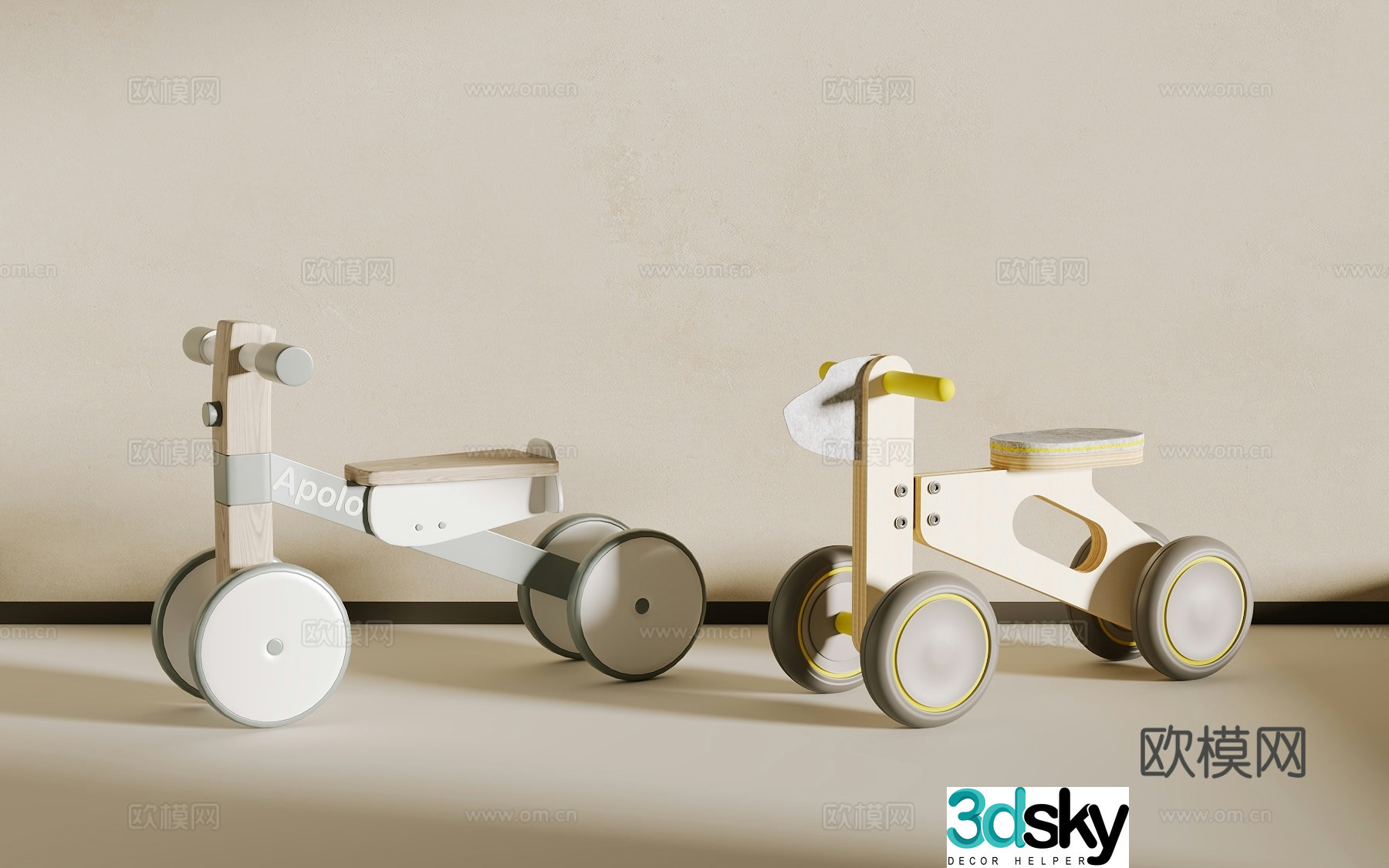 Children’s toy car 3d model