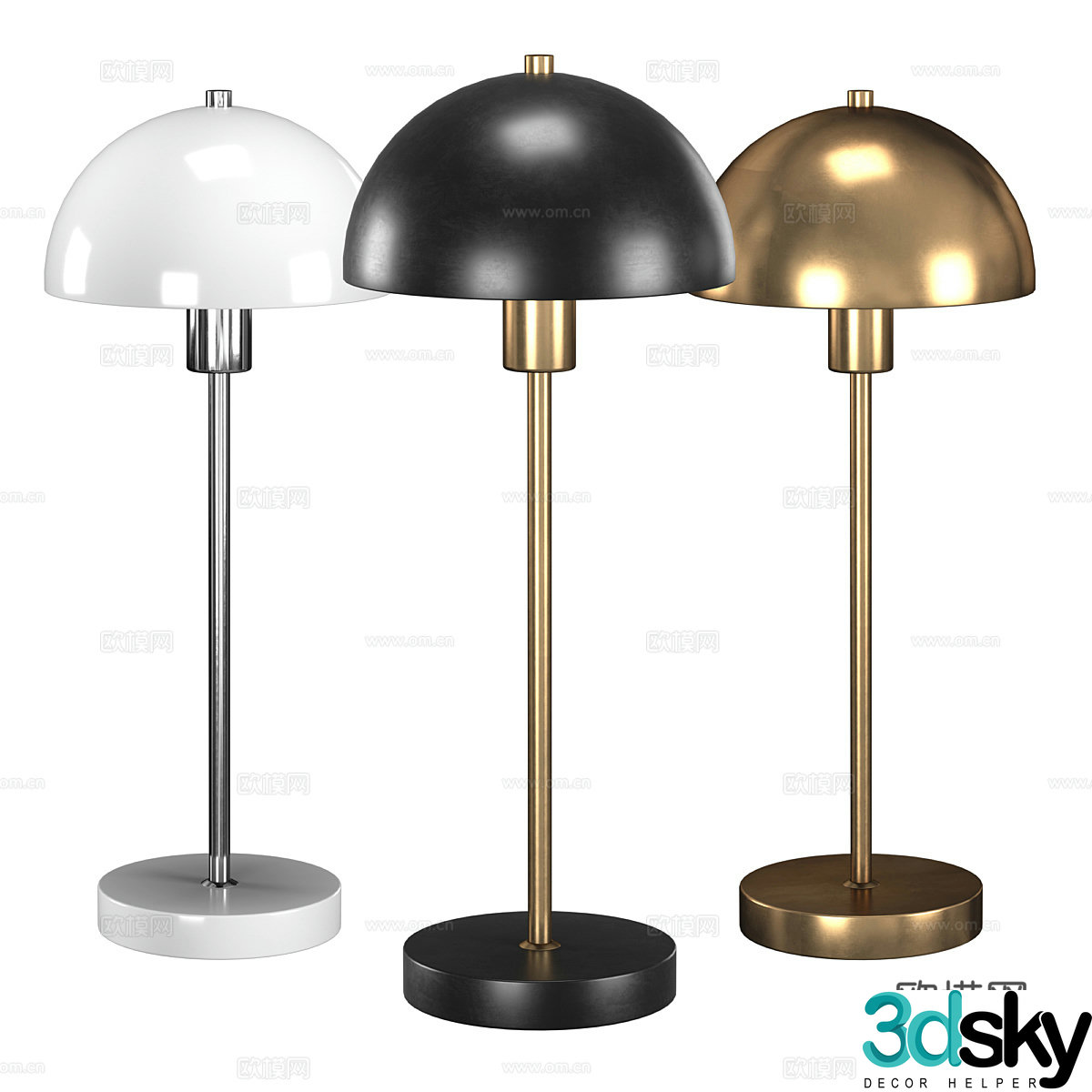Modern light luxury minimalist desk lamp 3D model