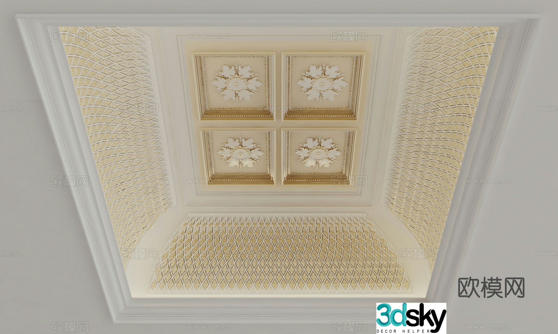 European style ceiling 3D model
