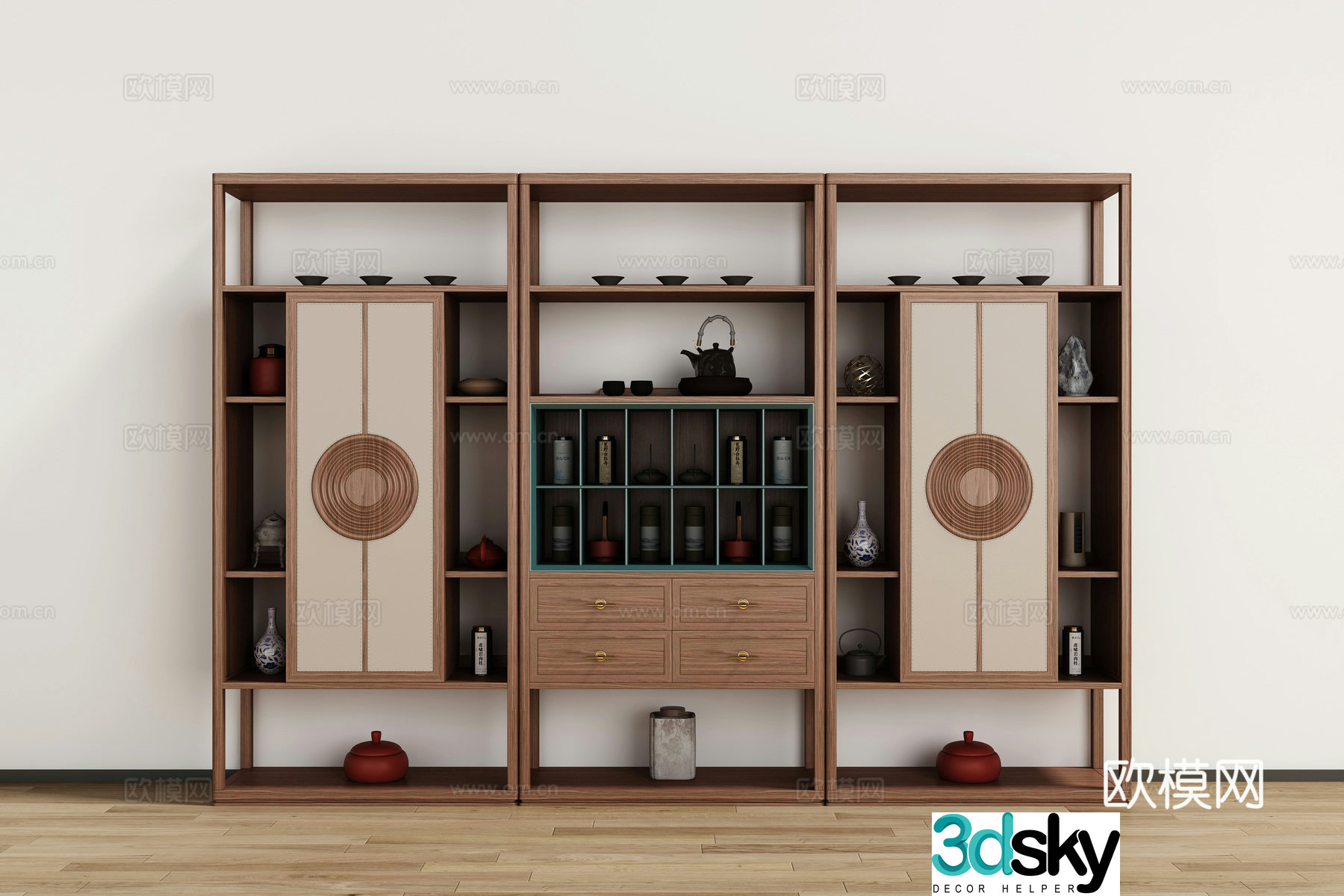 New Chinese tea cabinet 3D model