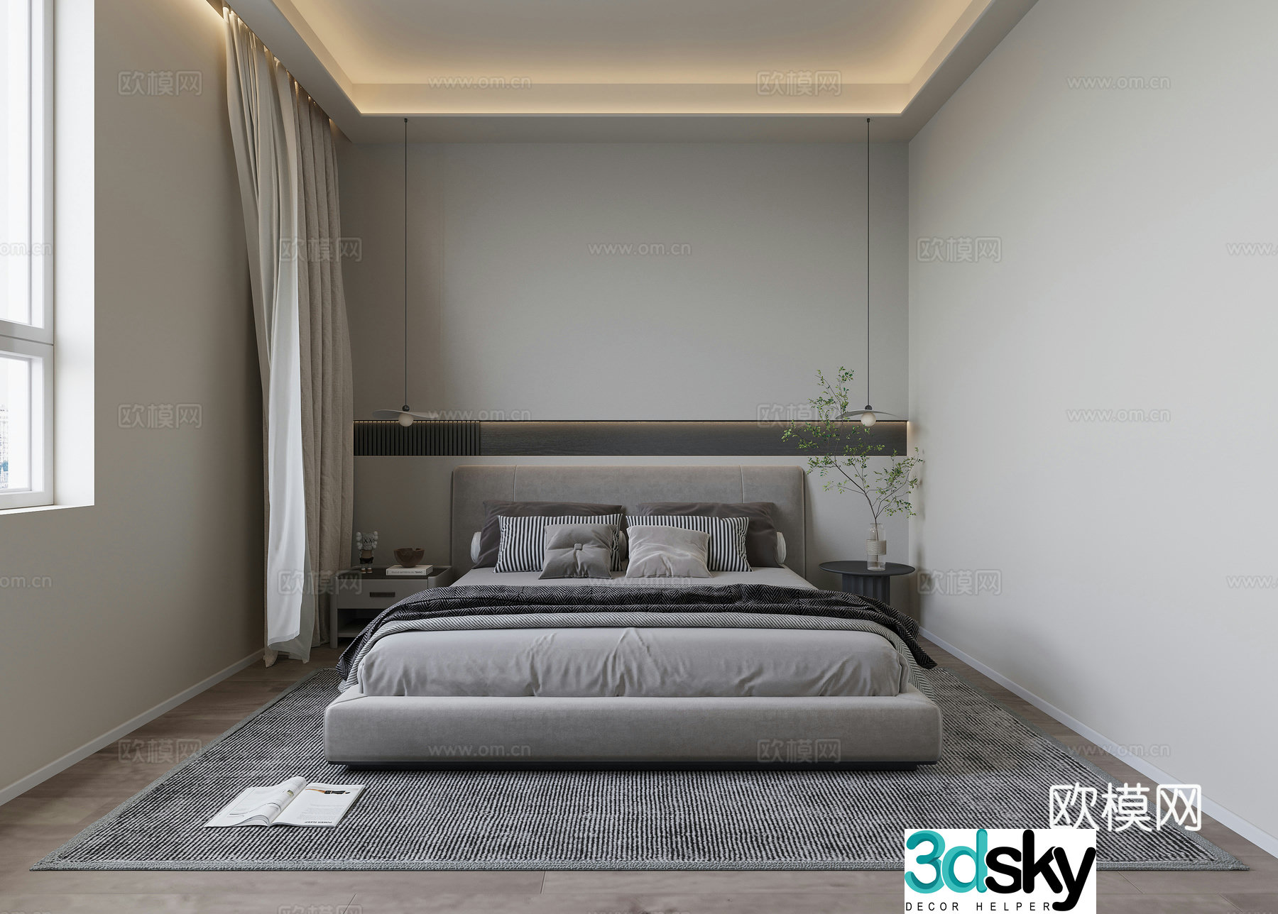 Modern bedroom 3d model