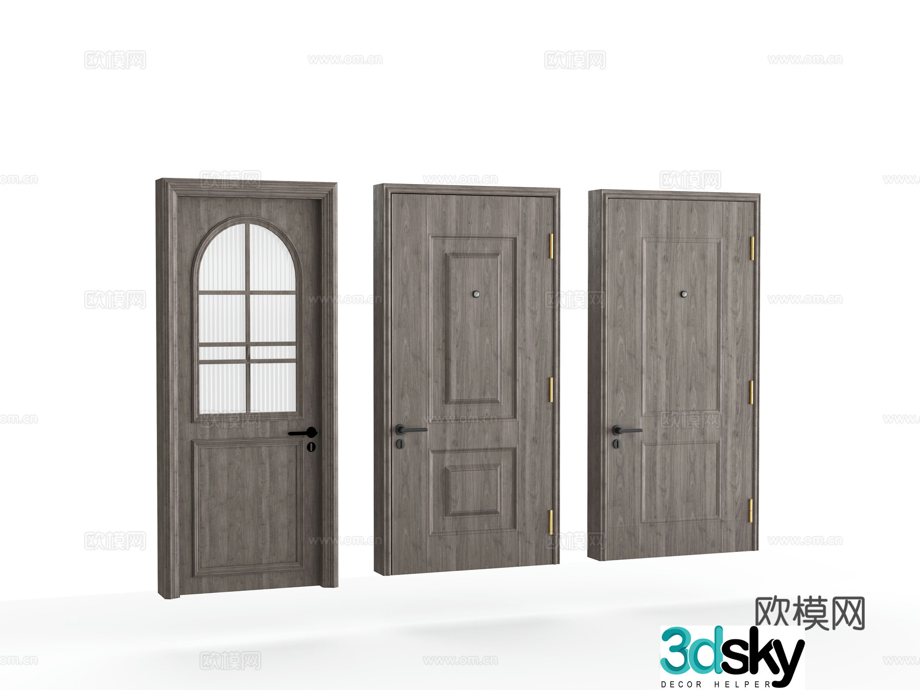 Wooden door 3d model