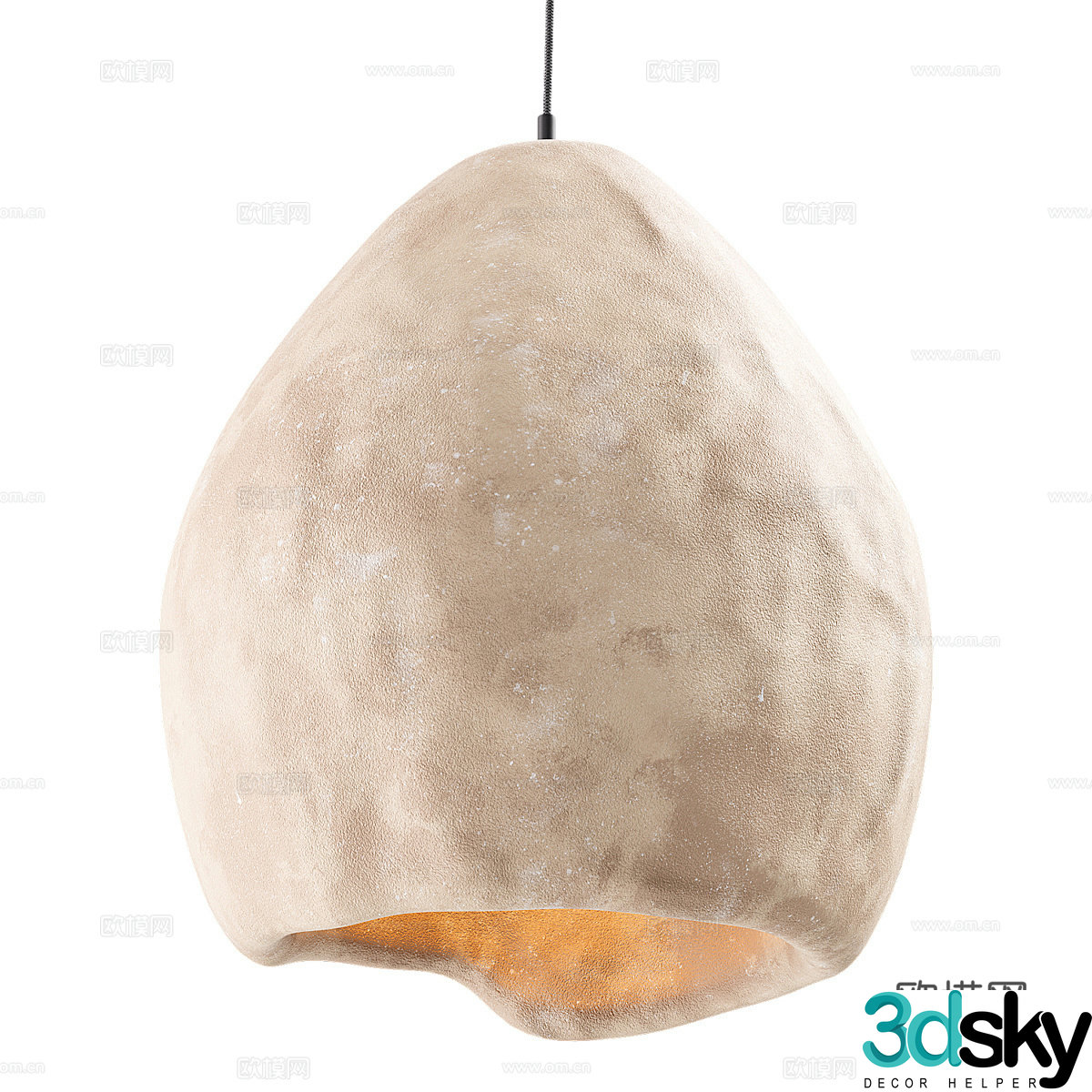 Modern Wasabi Ceramic Decorative Chandelier 3D Model