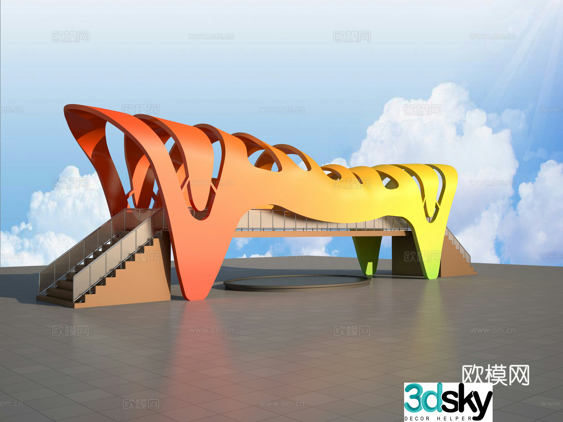 Rainbow Bridge 3D Model